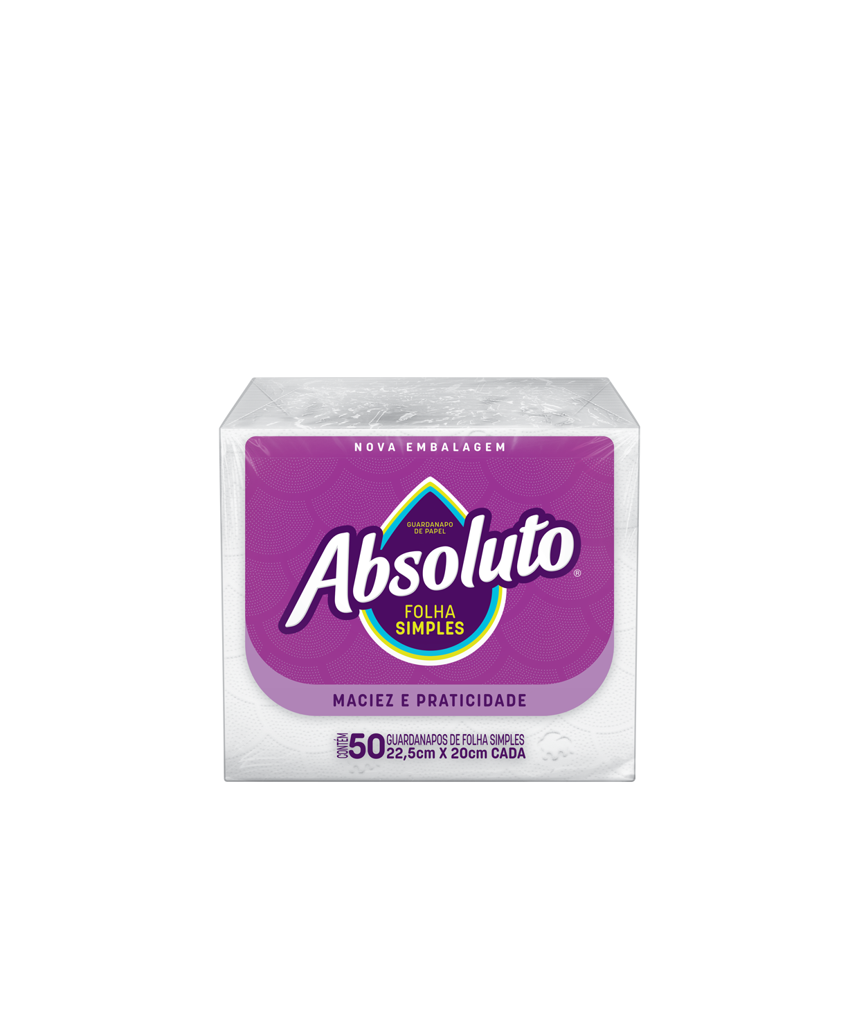 GUARDANAPO ABSOLUTO F.S 22,5X20 C/50 FLS