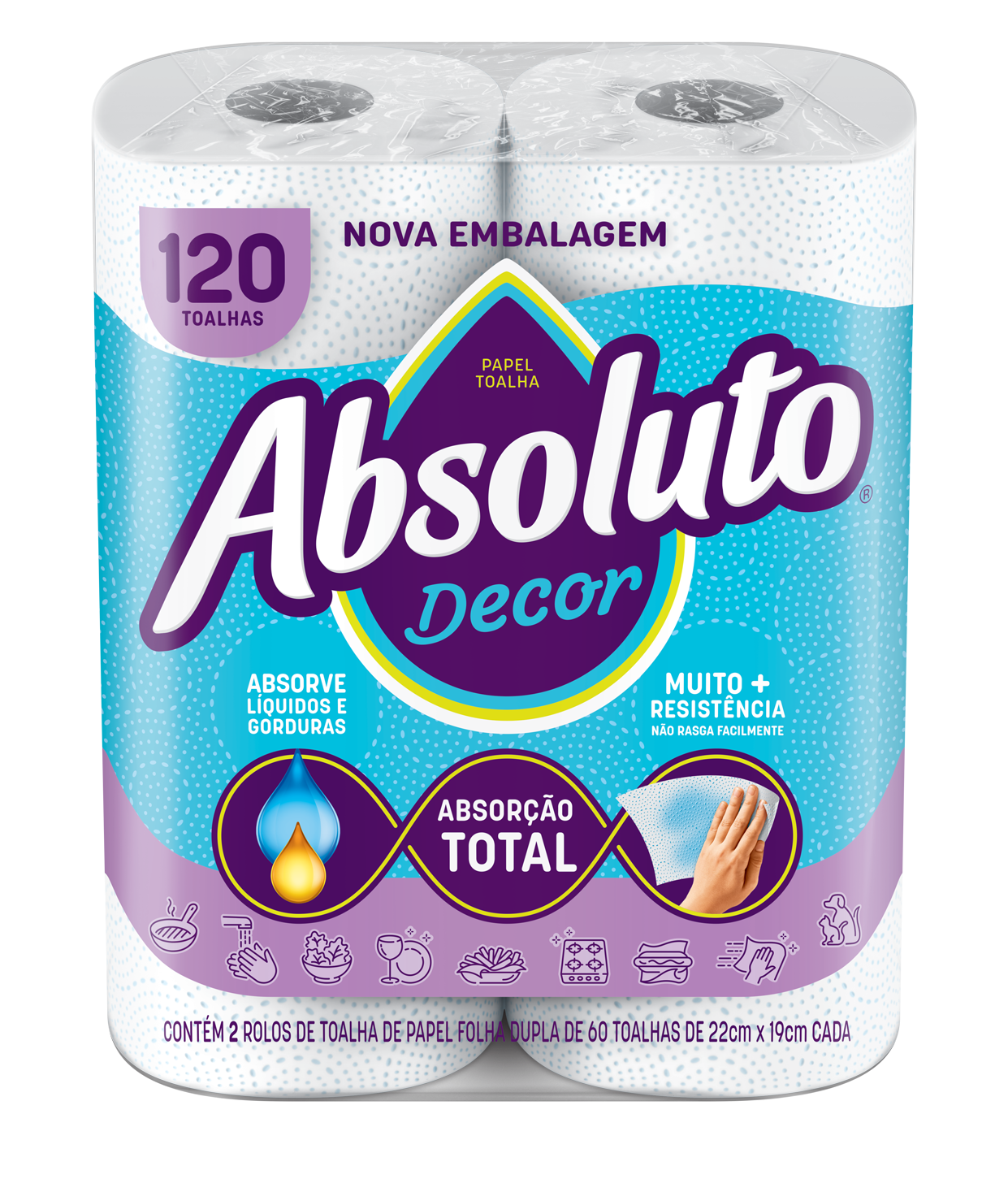 *TOALHA ABSOLUTO 1X2 DECORADA C/60 FLS