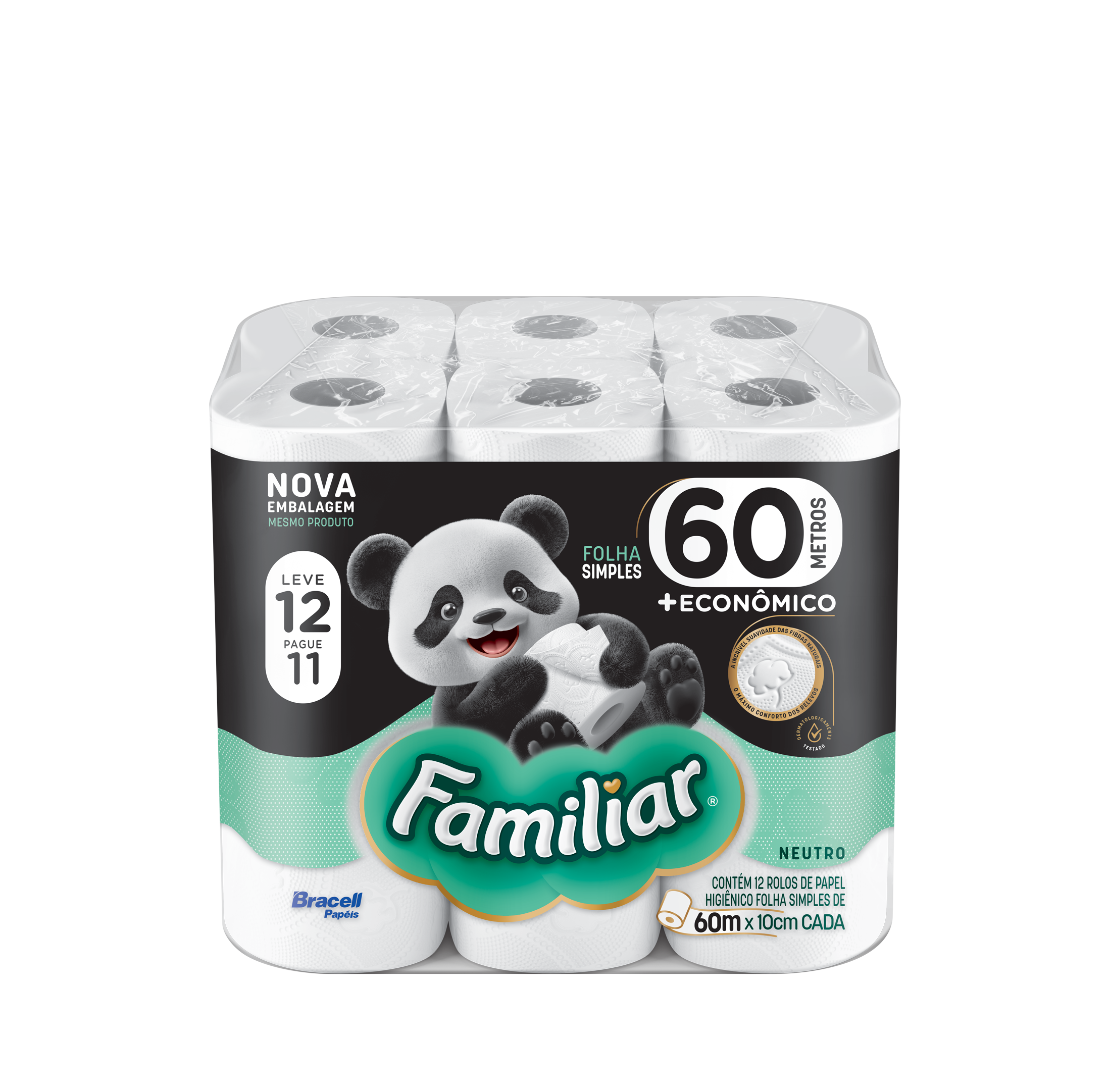 *PAPEL HIG.FAMILIAR SUP. 12X60M