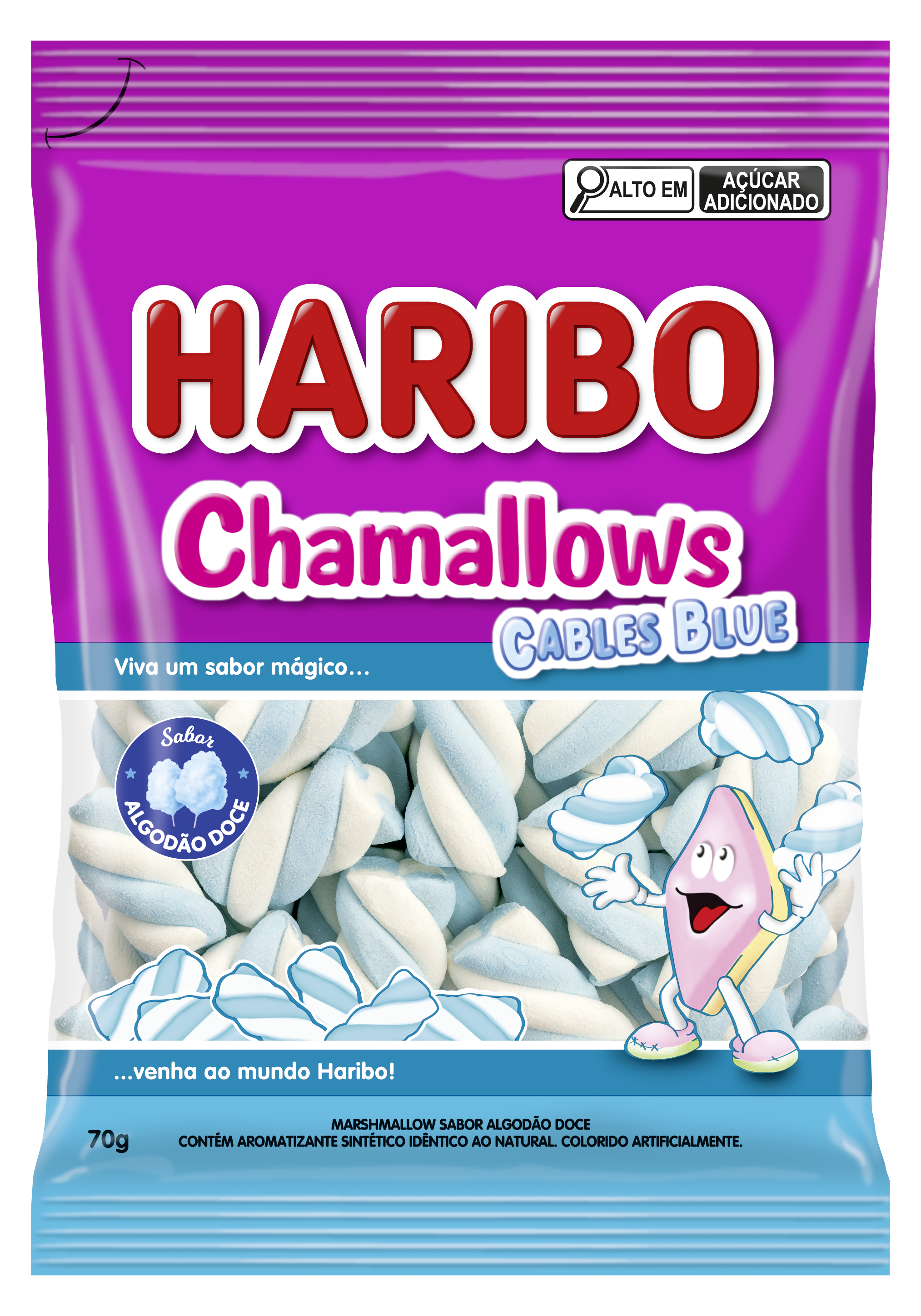 MARSHMALLOW 70GR HARIBO CABLES BLUE