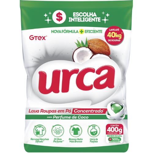 LAVA ROUPAS EM PO 400GR CONC. COCO URCA