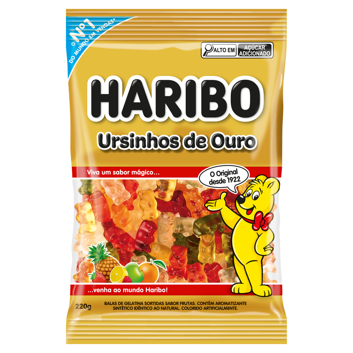 BALA DE GELATINA 220GR URSINHOS DE OURO