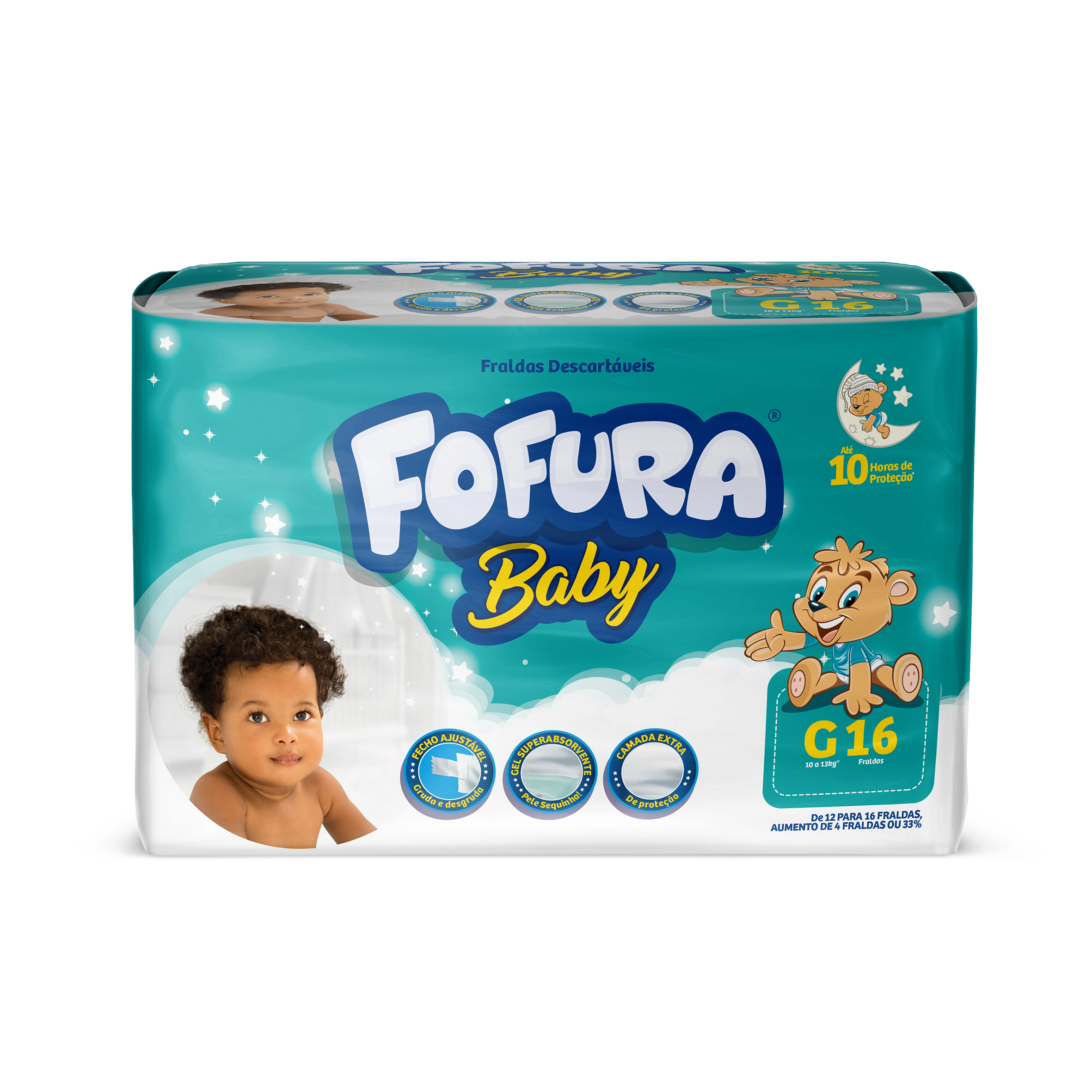 *FRALDA DESC.FOFURA BABY JUMBINHO G C/16