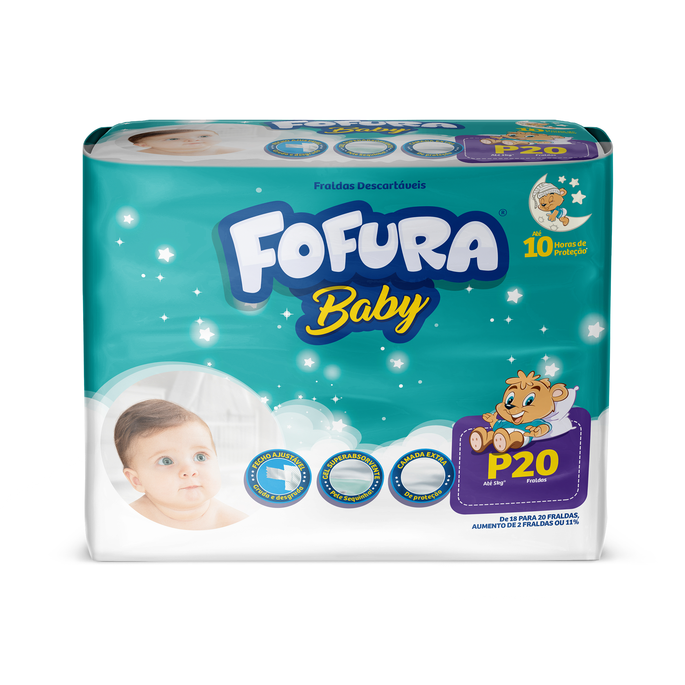 *FRALDA DESC.FOFURA BABY JUMBINHO P C/20
