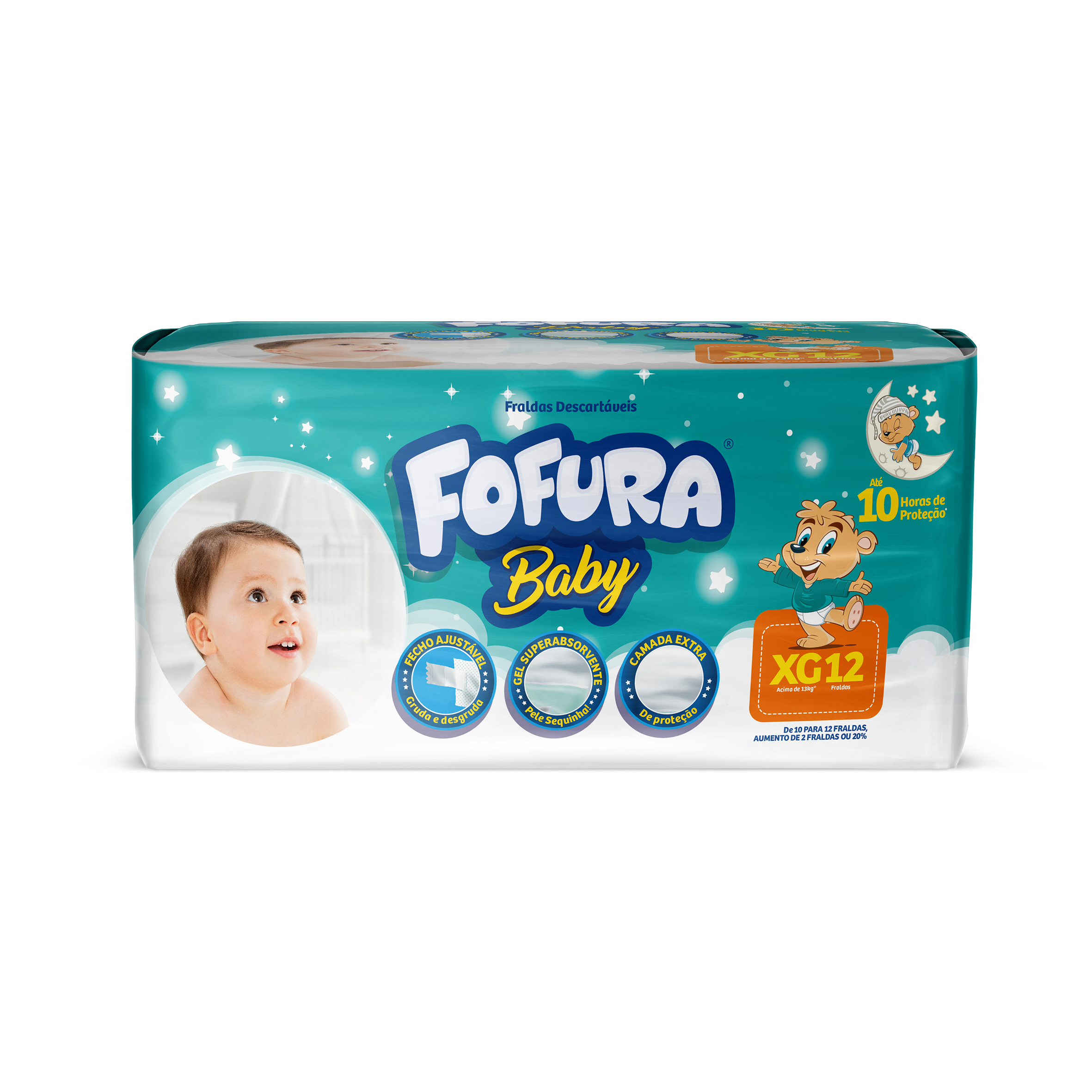 FRALDA DESC.FOFURA BABY JUMBINHO XG C/12