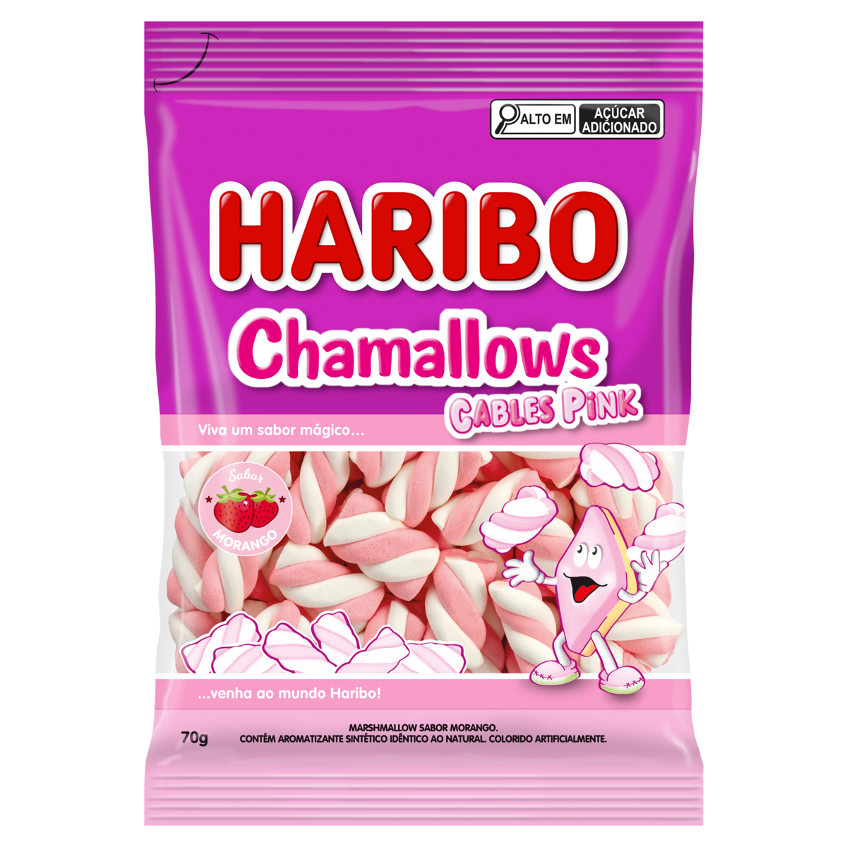 MARSHMALLOW 70GR HARIBO CABLES PINK