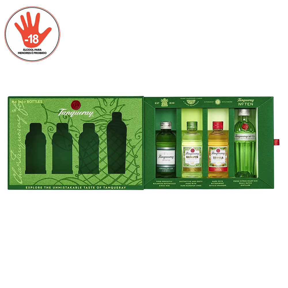 KIT GIN TANQUERAY 4X50ML RANGPUR/SEVILLA