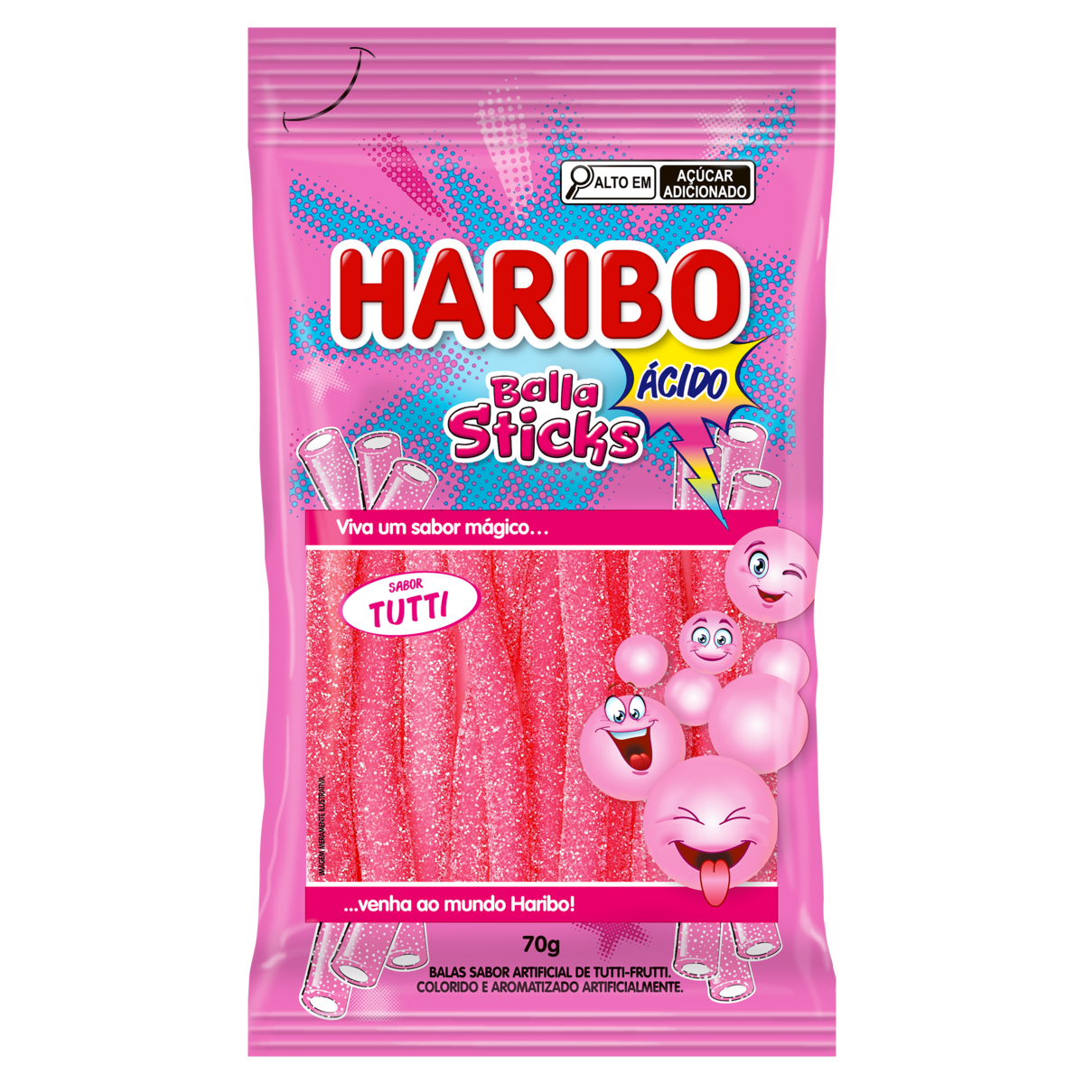 BALA STICKS 70GR HARIBO TUTTI ACIDO