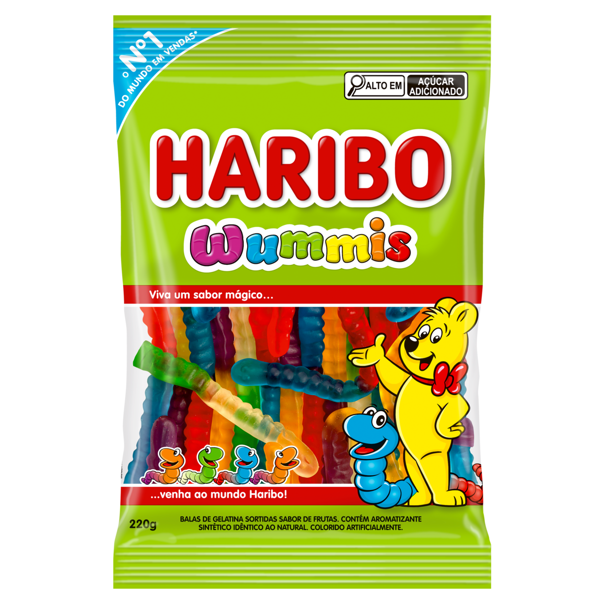 BALA DE GELATINA 220GR HARIBO WUMMIS