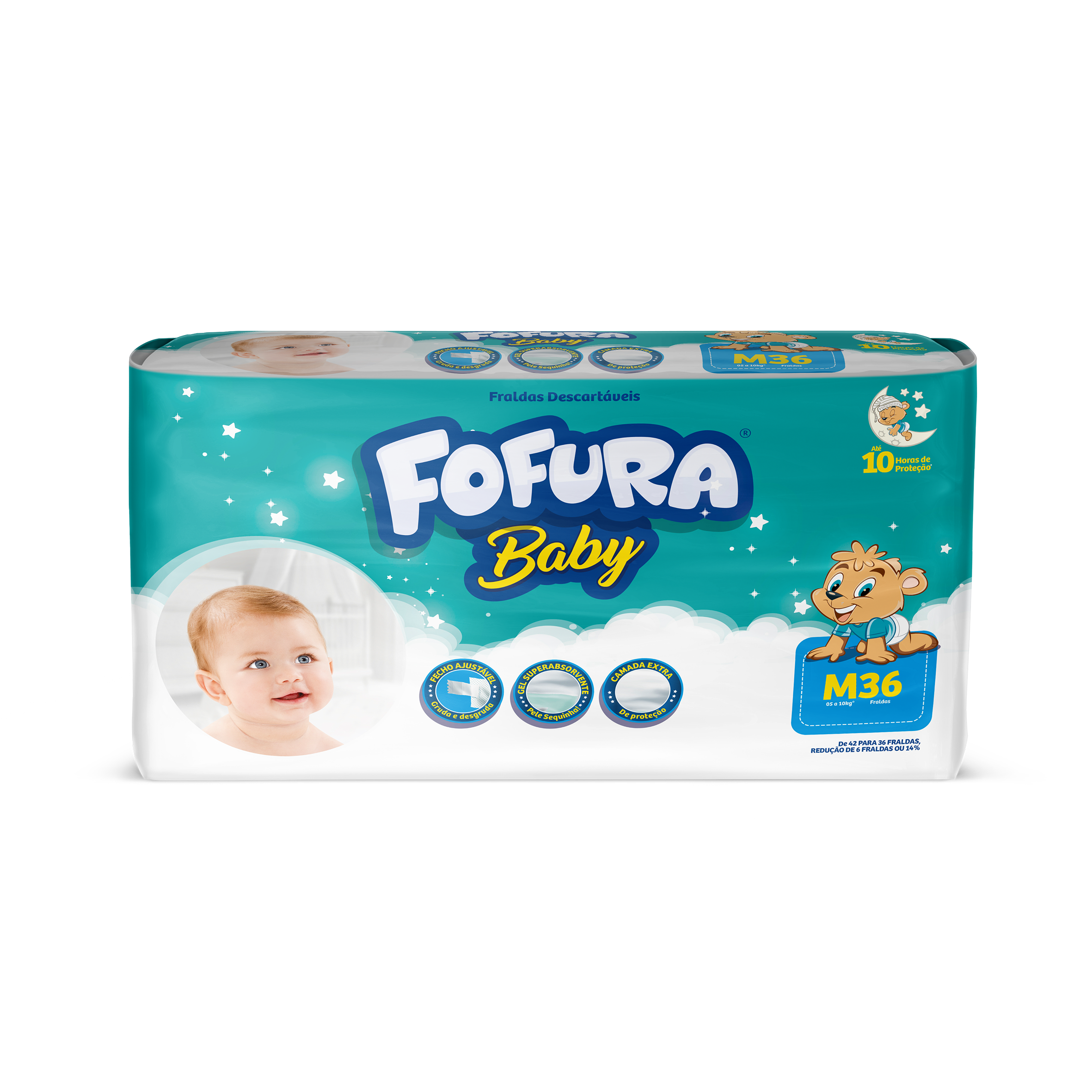 *FRALDA DESC.FOFURA BABY MEGA M C/36