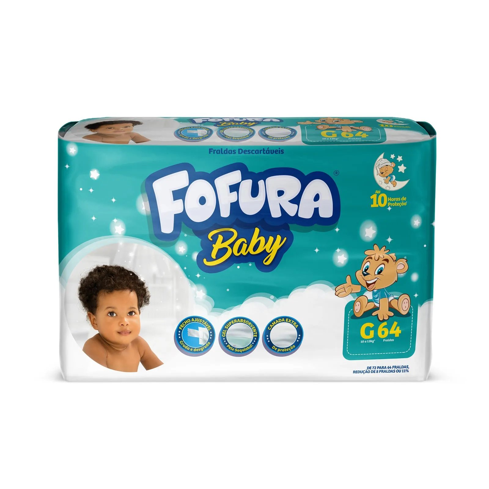 *FRALDA DESC.FOFURA BABY HIPER G C/64