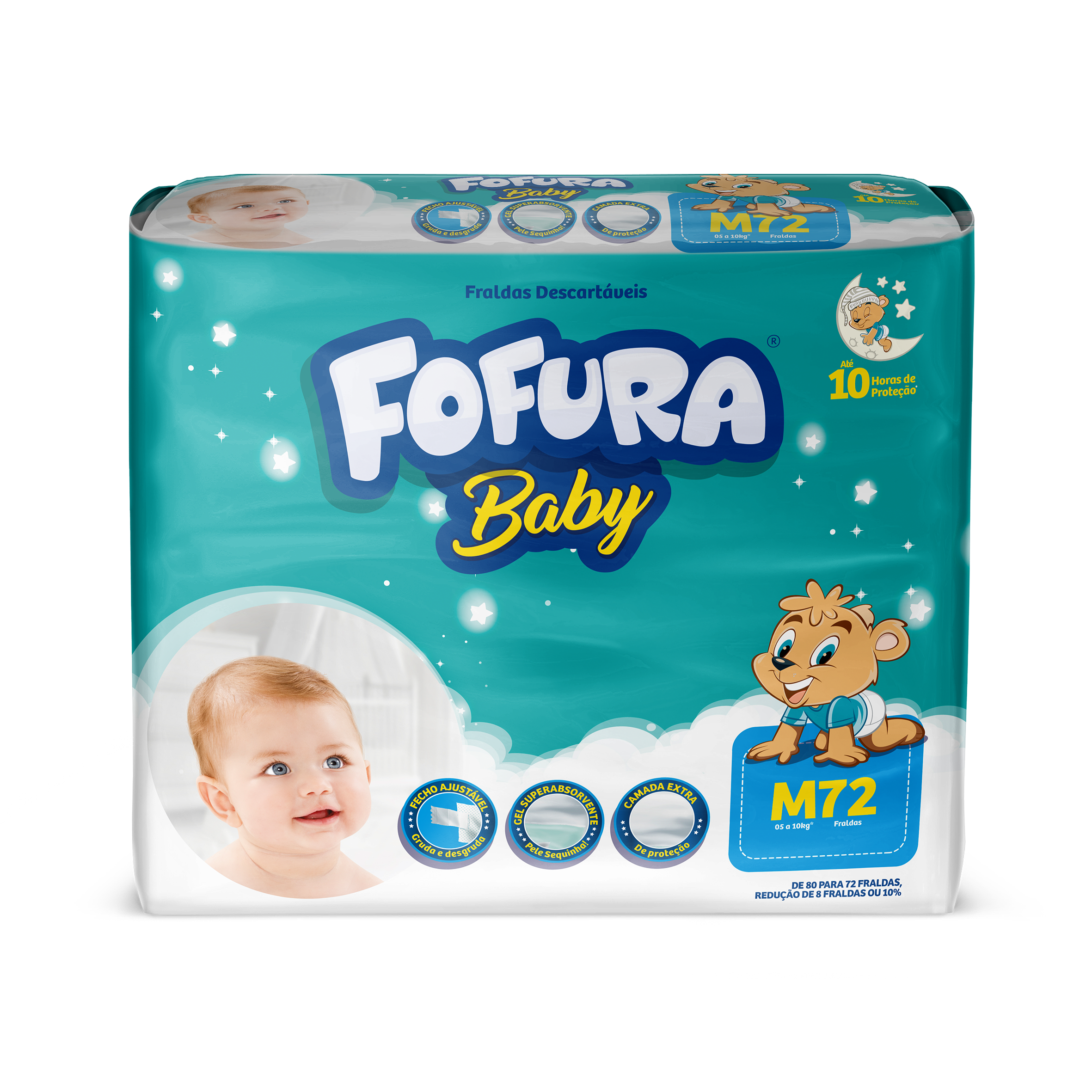 *FRALDA DESC.FOFURA BABY HIPER M C/72
