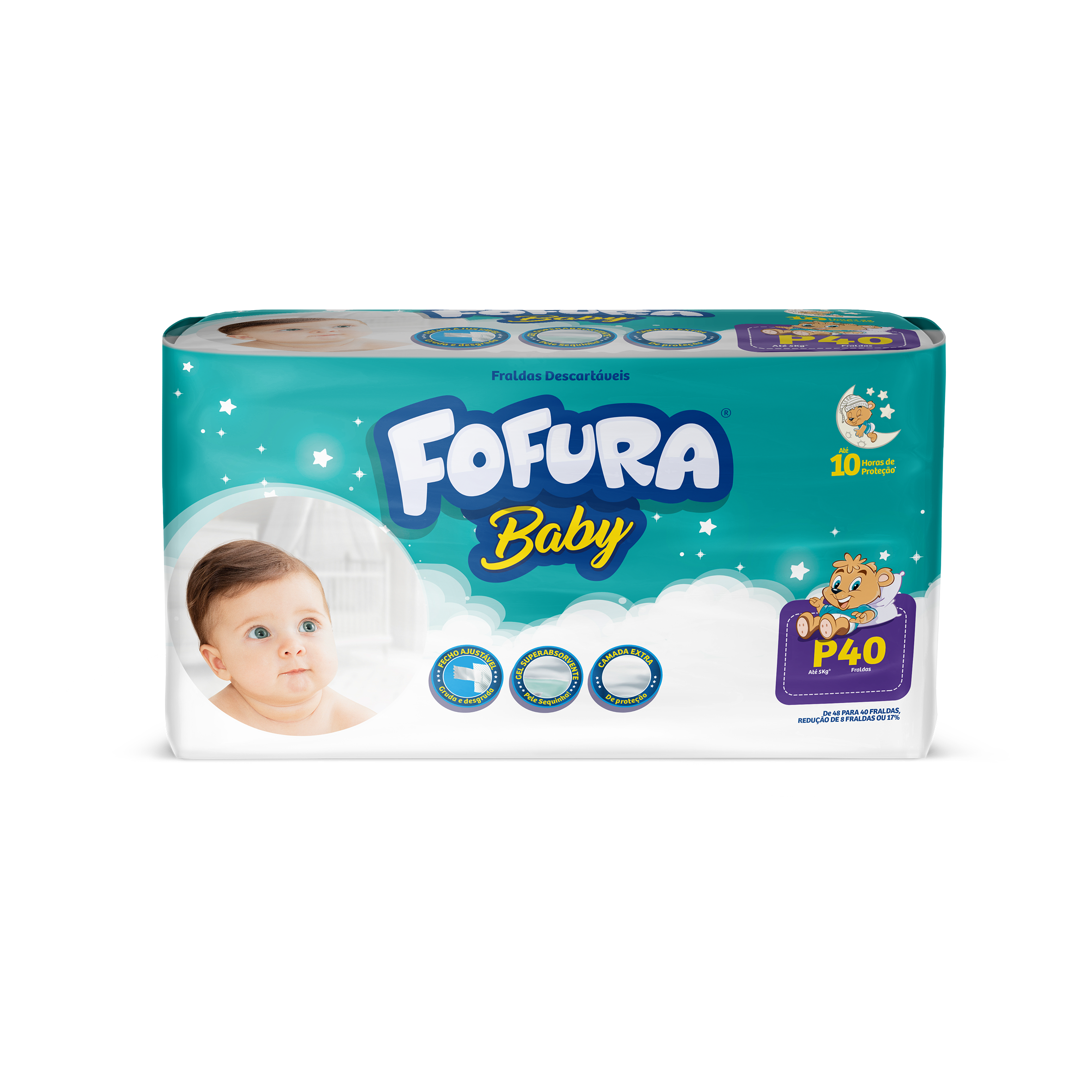*FRALDA DESC.FOFURA BABY MEGA P C/40