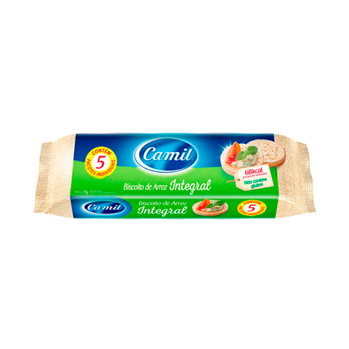 BISC. ARROZ INTE. 5X18GR CAMIL UNIAO