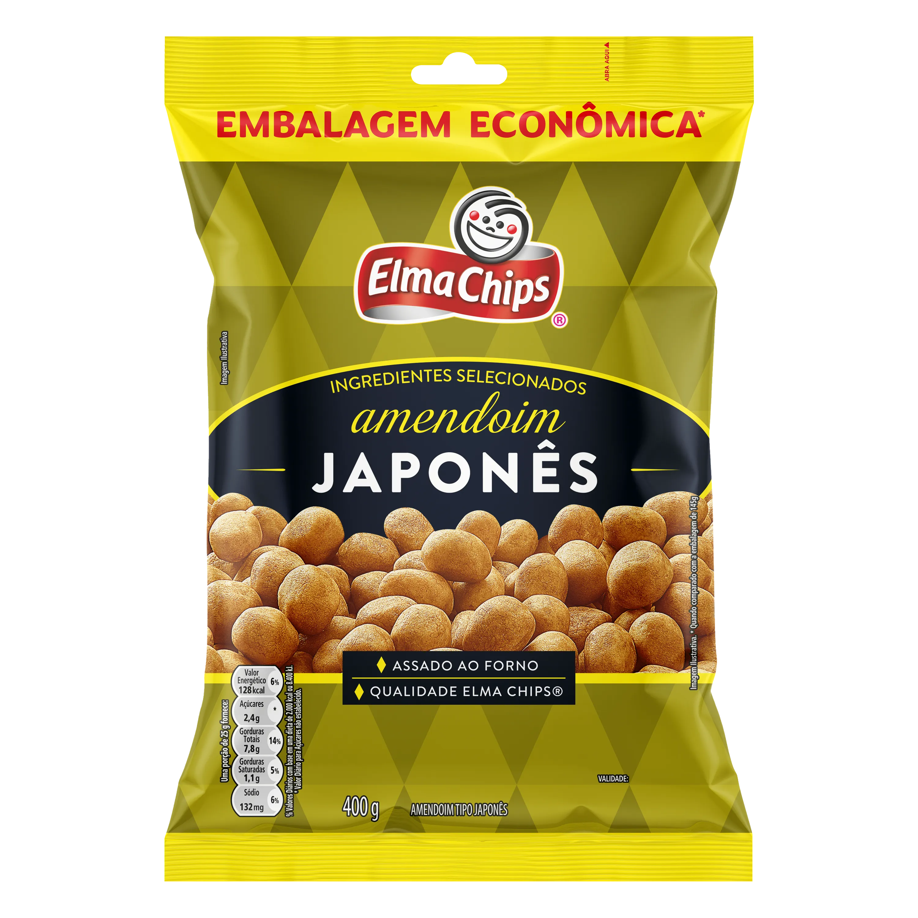 AMENDOIM ELMA CHIPS JAPONES 400GR C/AN