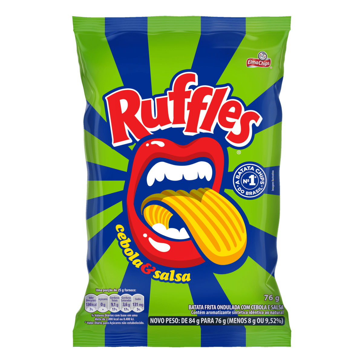 BATATA RUFFLES 76GR CEBOLA E SALSA