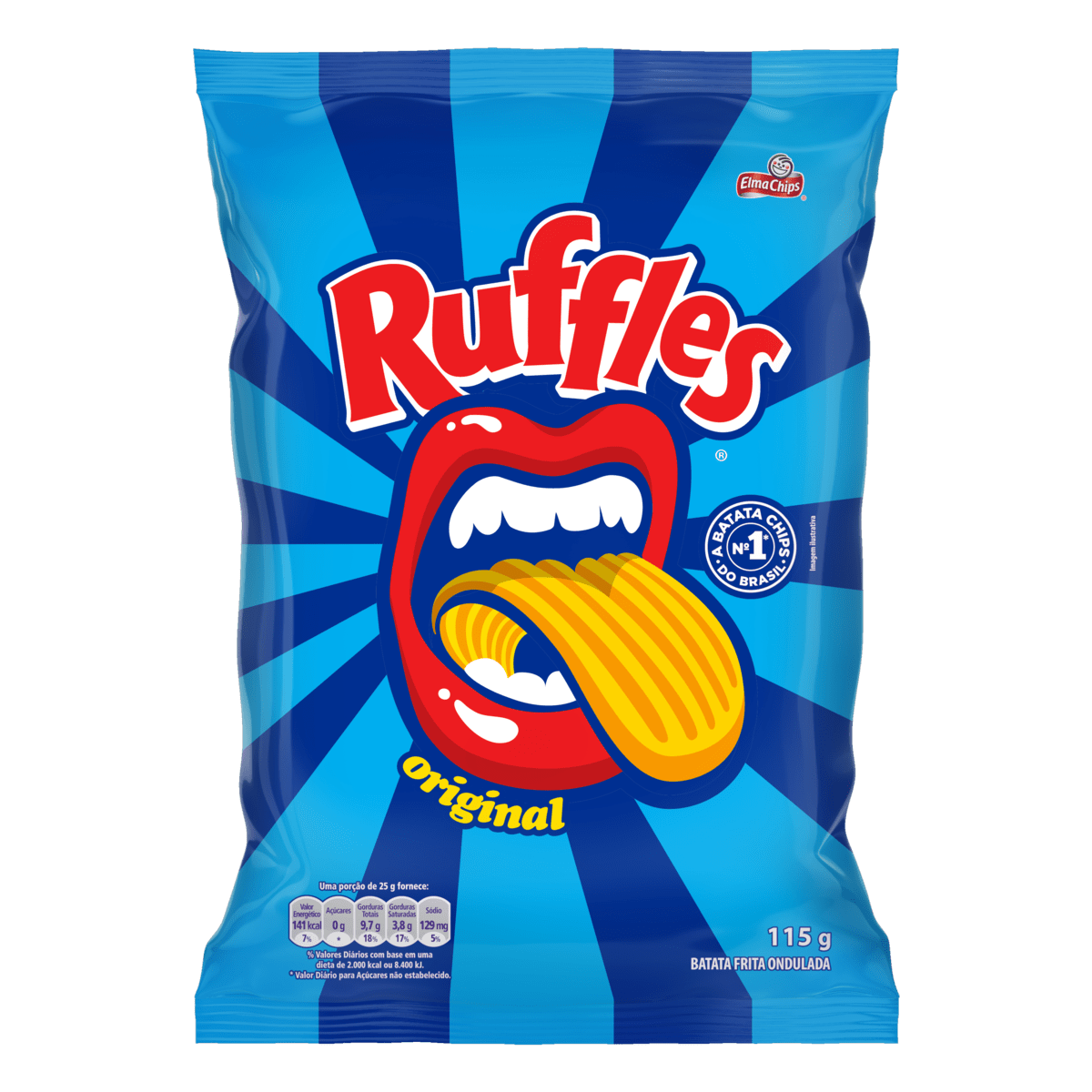 BATATA RUFFLES 115GR SAL
