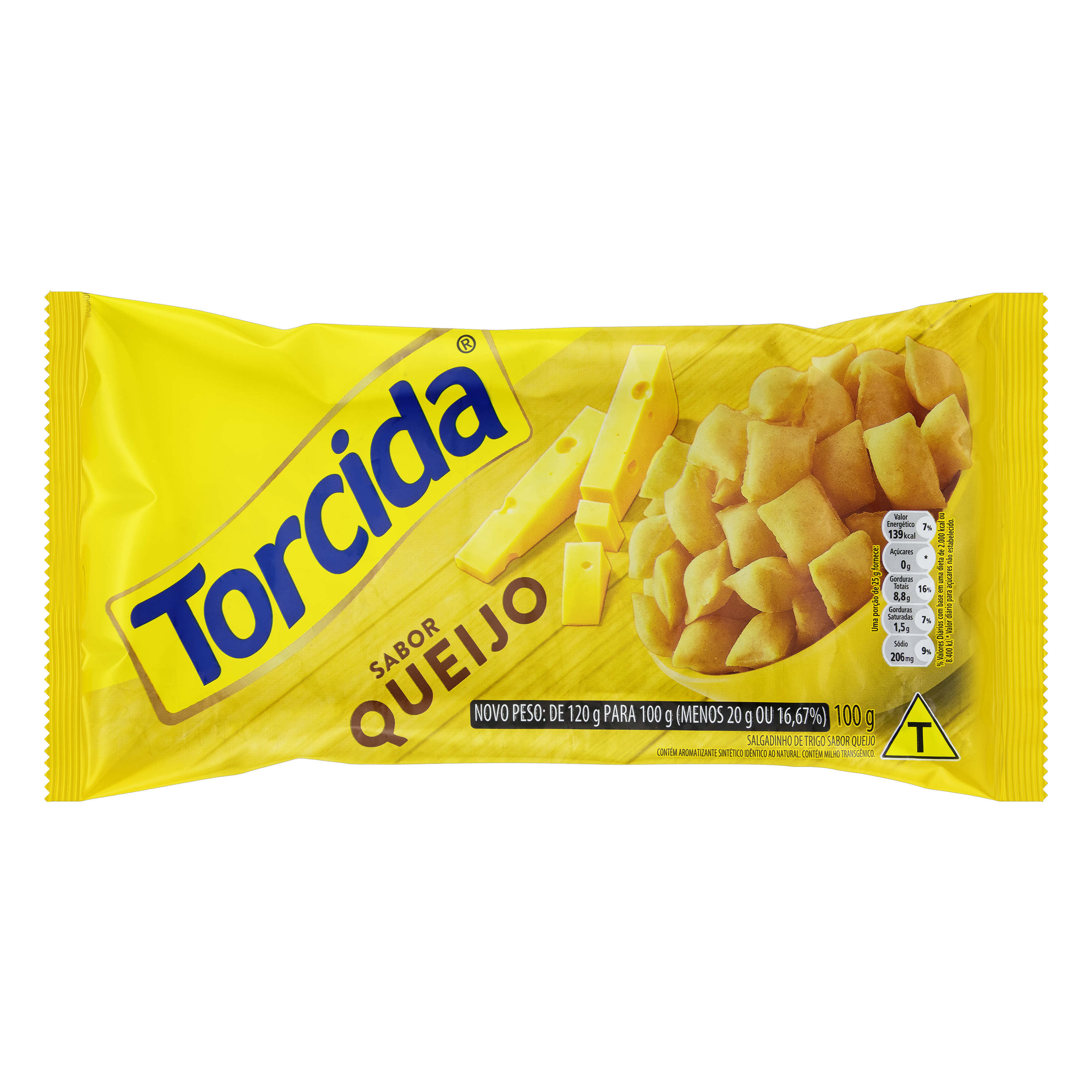 SALGADINHOS TORCIDA 100GR QUEIJO
