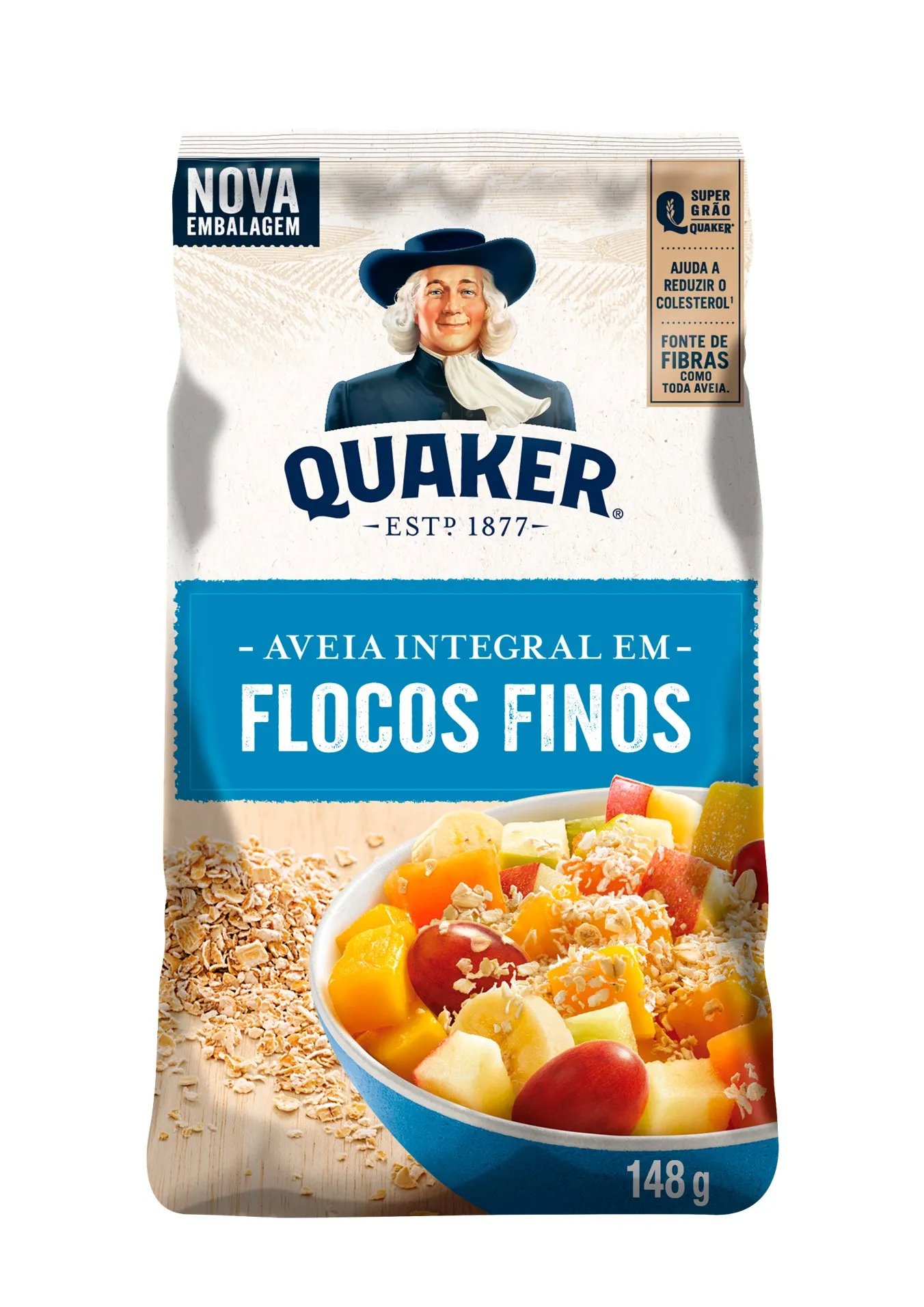AVEIA QUAKER 148GR FLOCOS FINOS PCT
