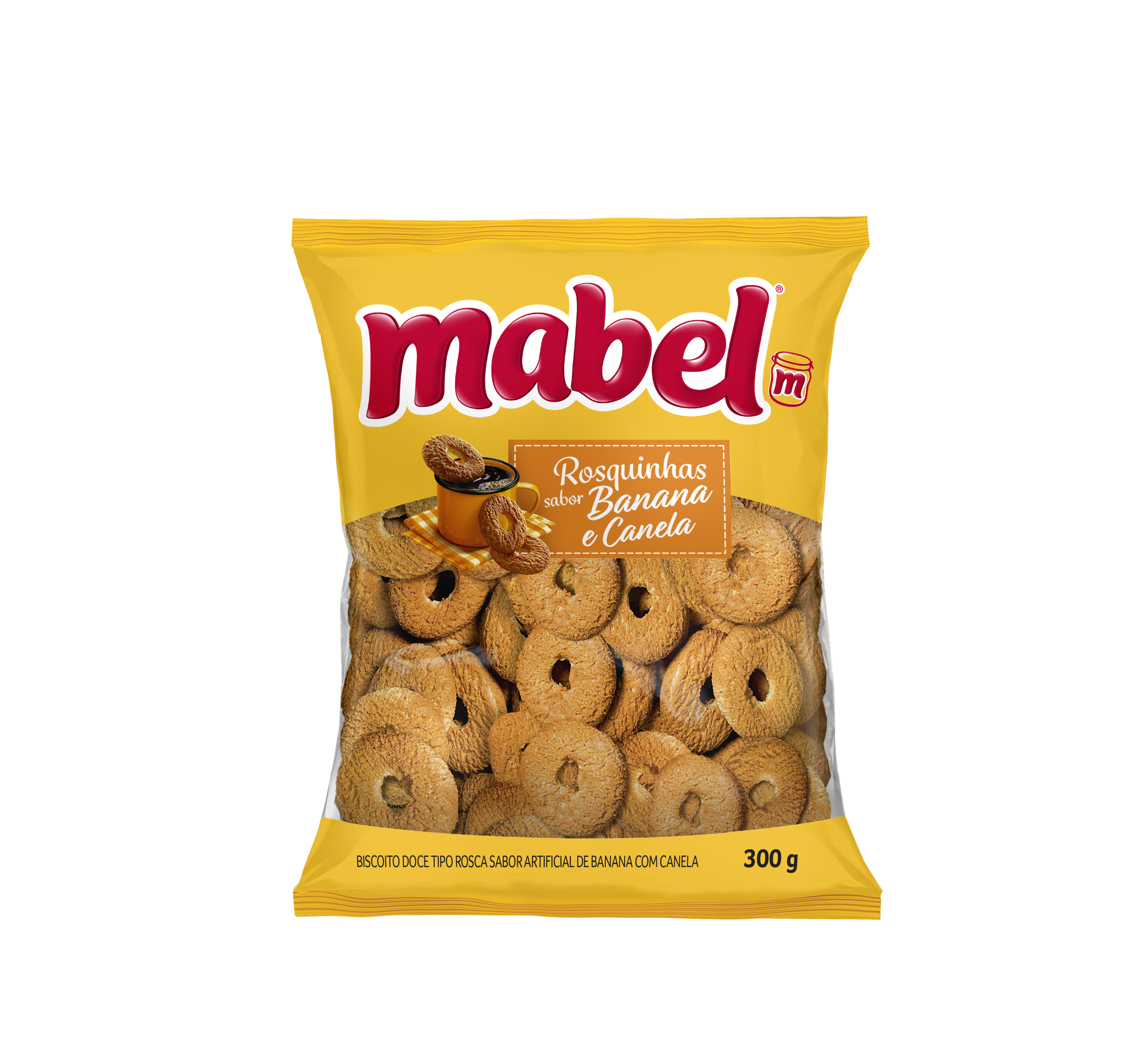 BISC. ROSQUINHA MABEL 300GR BANANA E