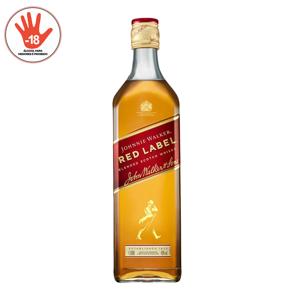 WHISKY JOHNNIE WALKER 1000ML 8-A RED LAB