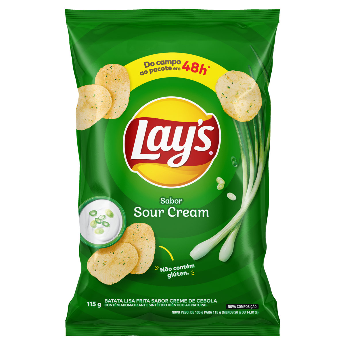 BATATA LAYS 115GR SOUR CREAM