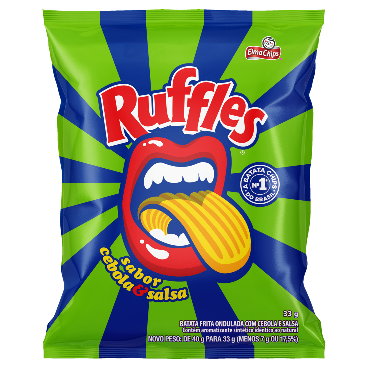BATATA RUFFLES 33GR CEBOLA E SALSA