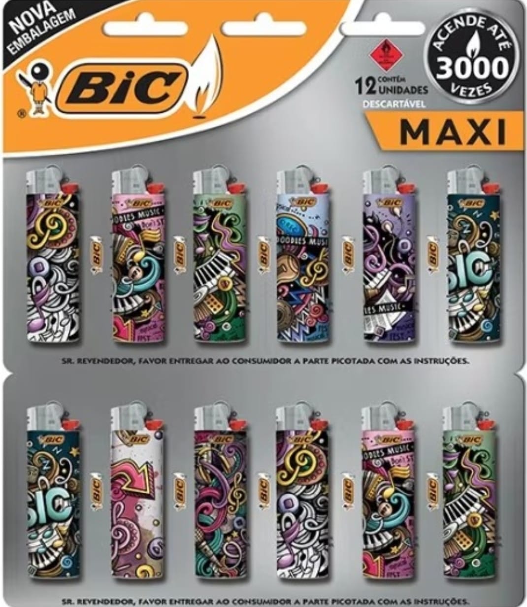 ISQUEIRO BIC DECOR TREND 12 UND