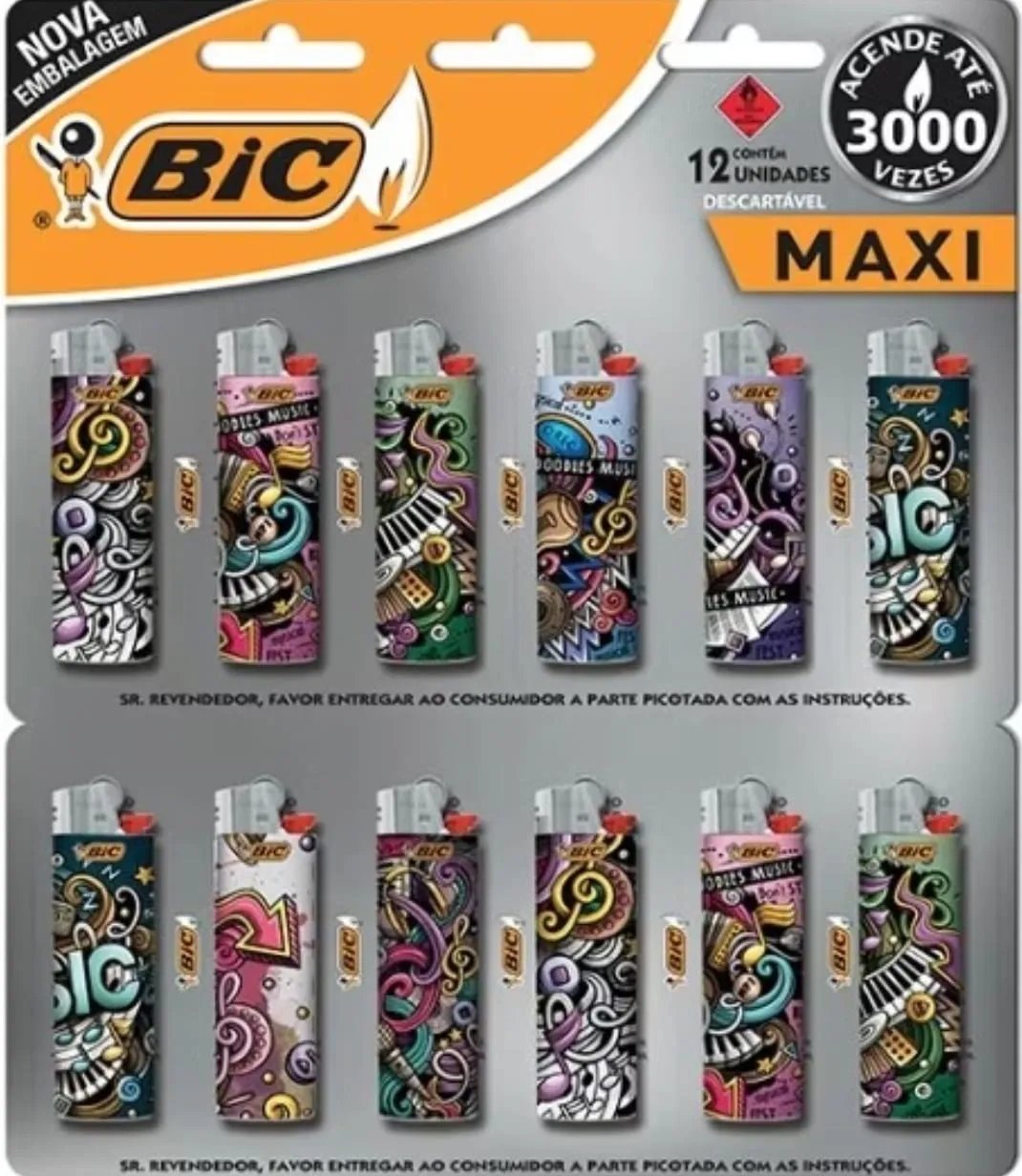 ISQUEIRO BIC DECOR TREND C/ 12