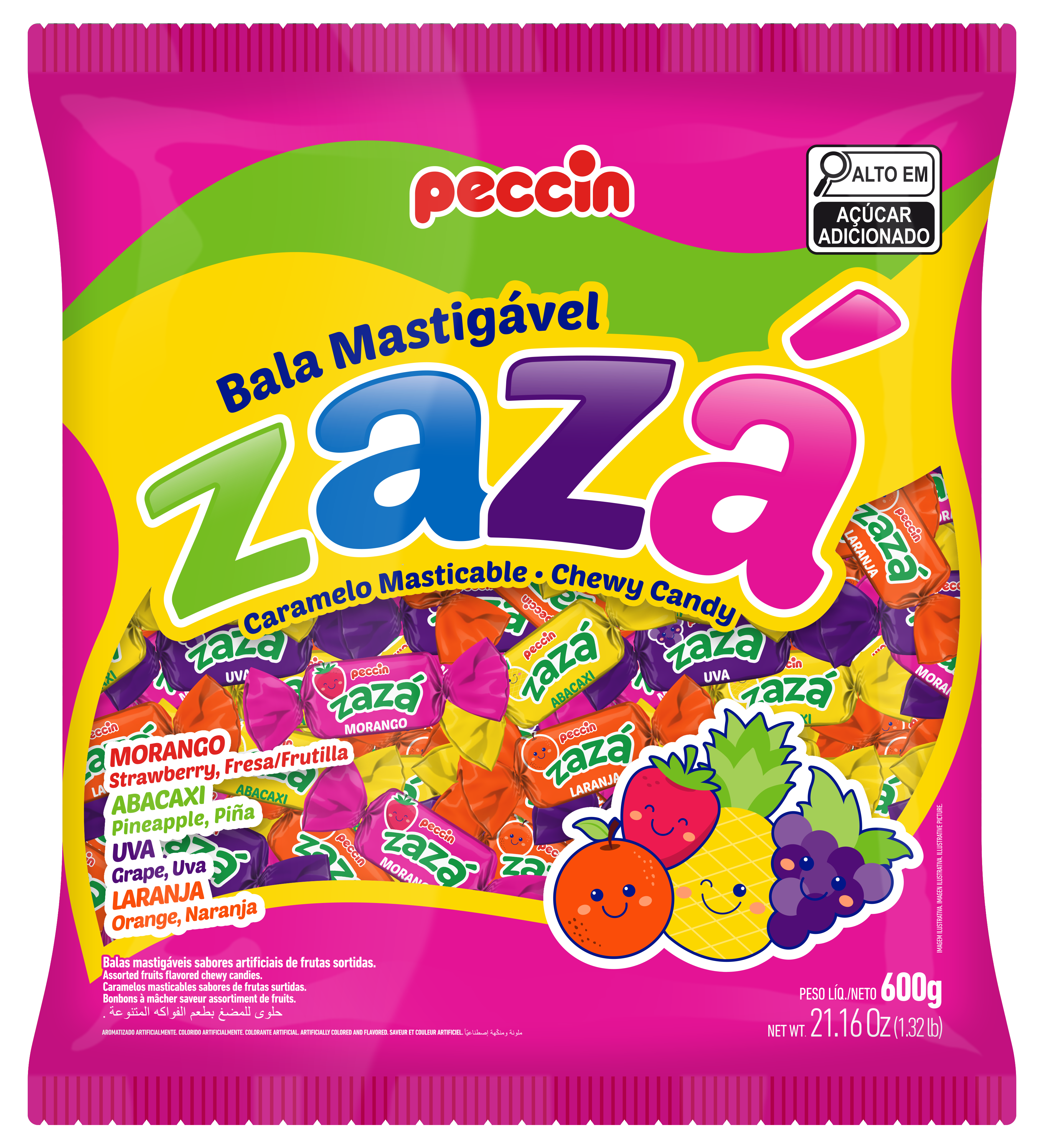 BALA MASTIGAVEL 600GR ZAZA SORTIDA