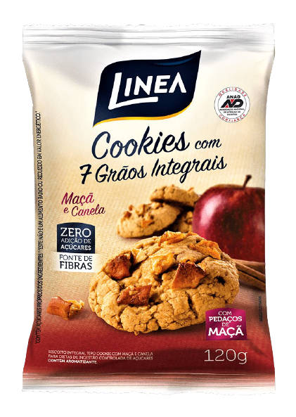 COOKIES LINEA LIGHT MAÇÃ COM CANELA 120G