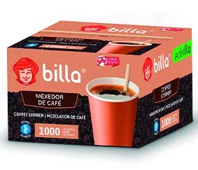 *MEXEDOR DE CAFE BILLA 10CM COM 1000 UND