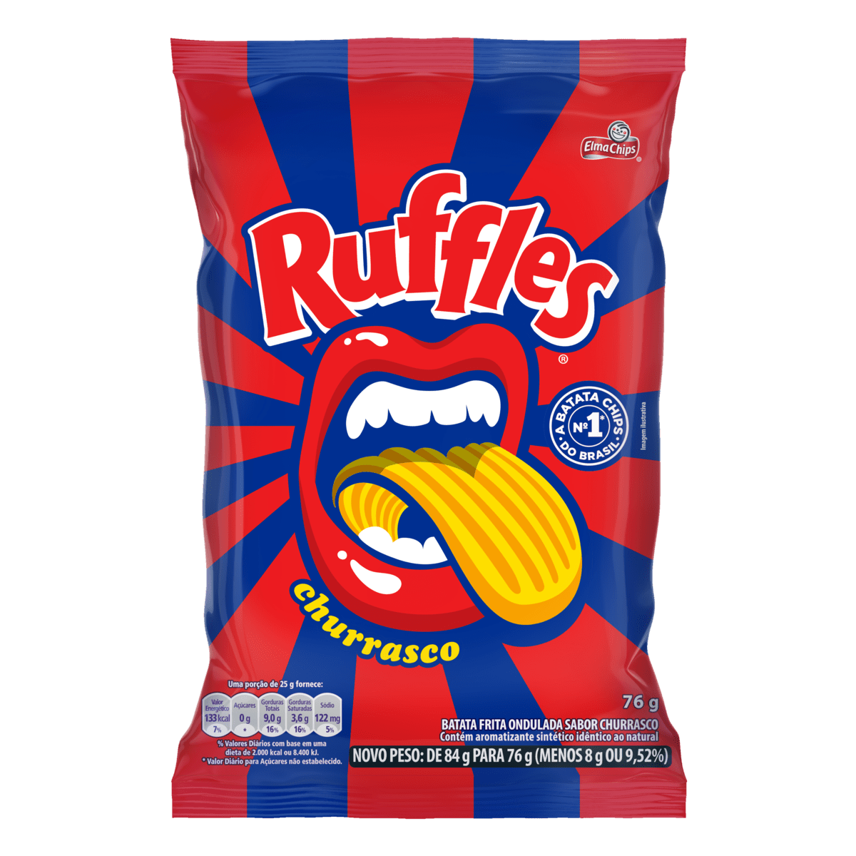 BATATA RUFFLES 76GR CHURRASCO