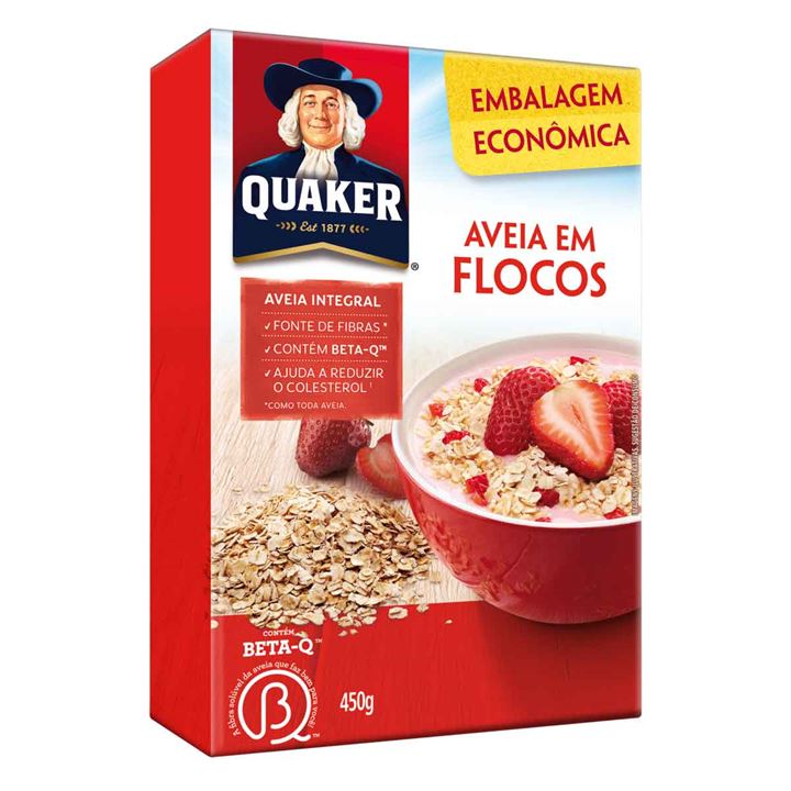 AVEIA QUAKER 450GR FLOCOS REGULARES PCT