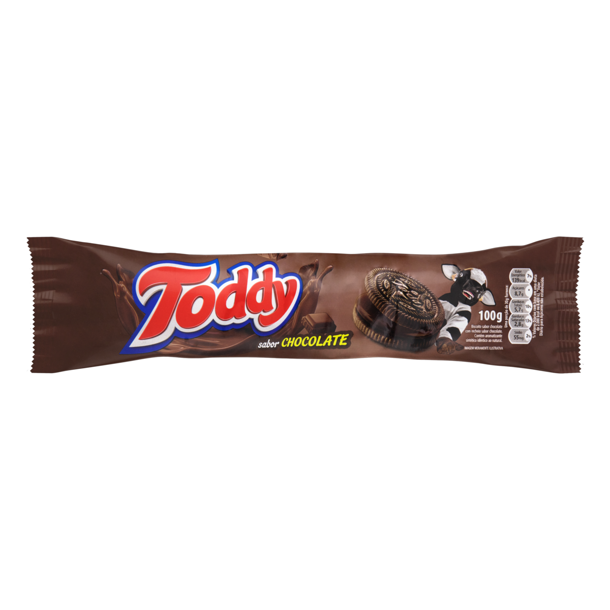 BISC. RECHEADO TODDY 100GR CHOCOLATE