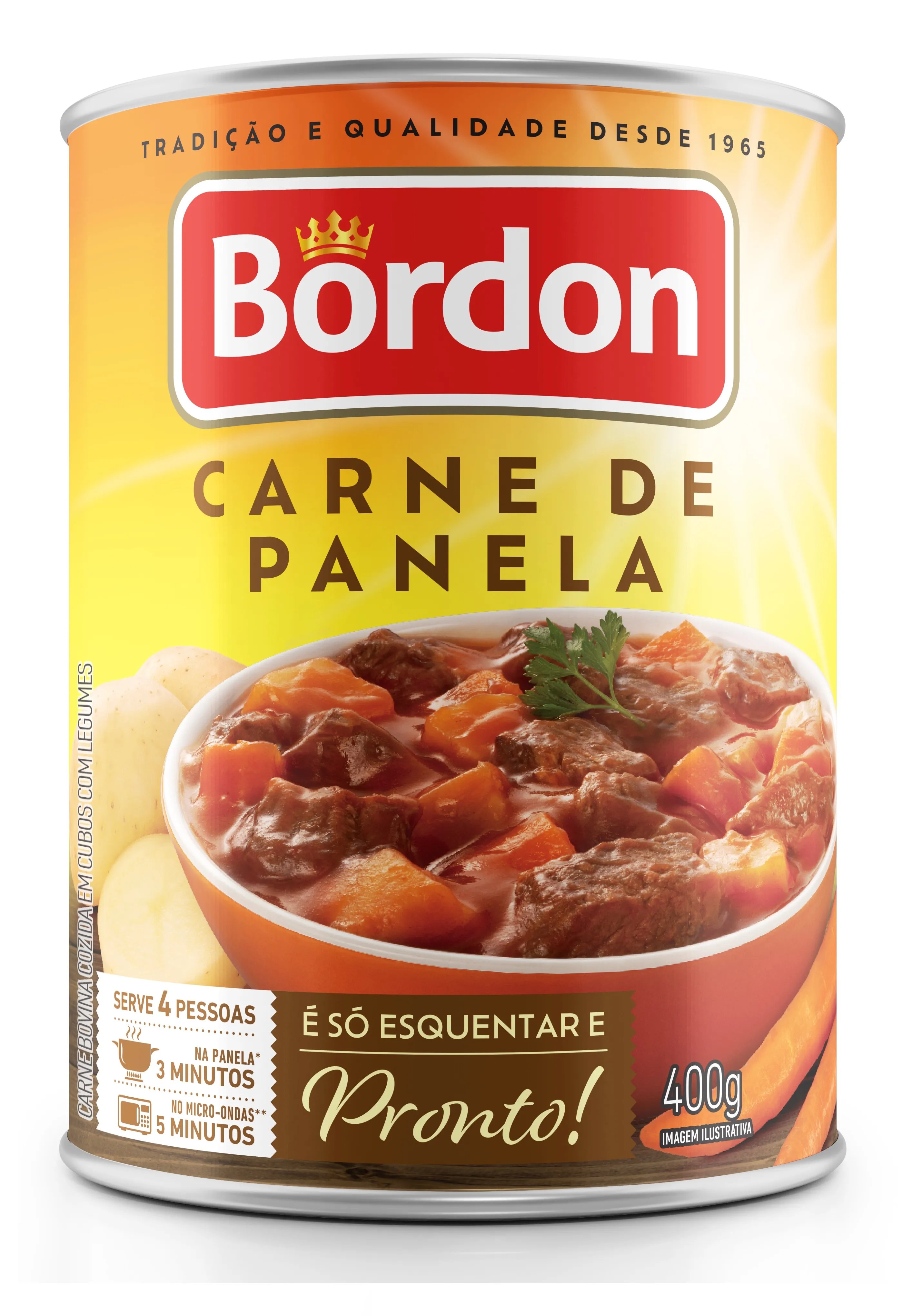 CARNE BORDON EM CUBOS COM CENOURA E BATA
