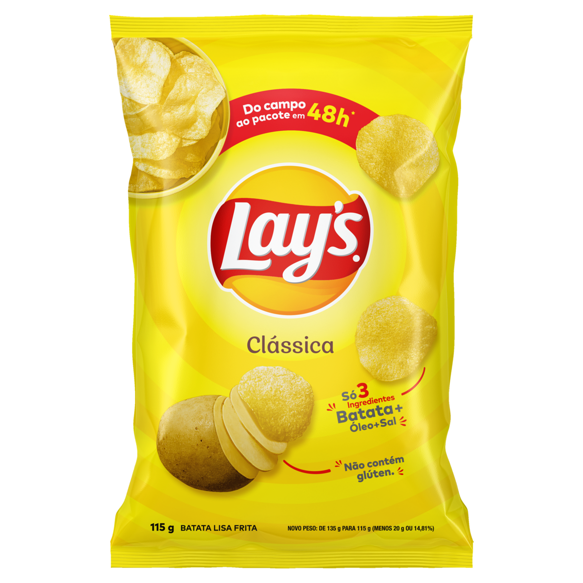 BATATA LAYS 115GR CLASSICA