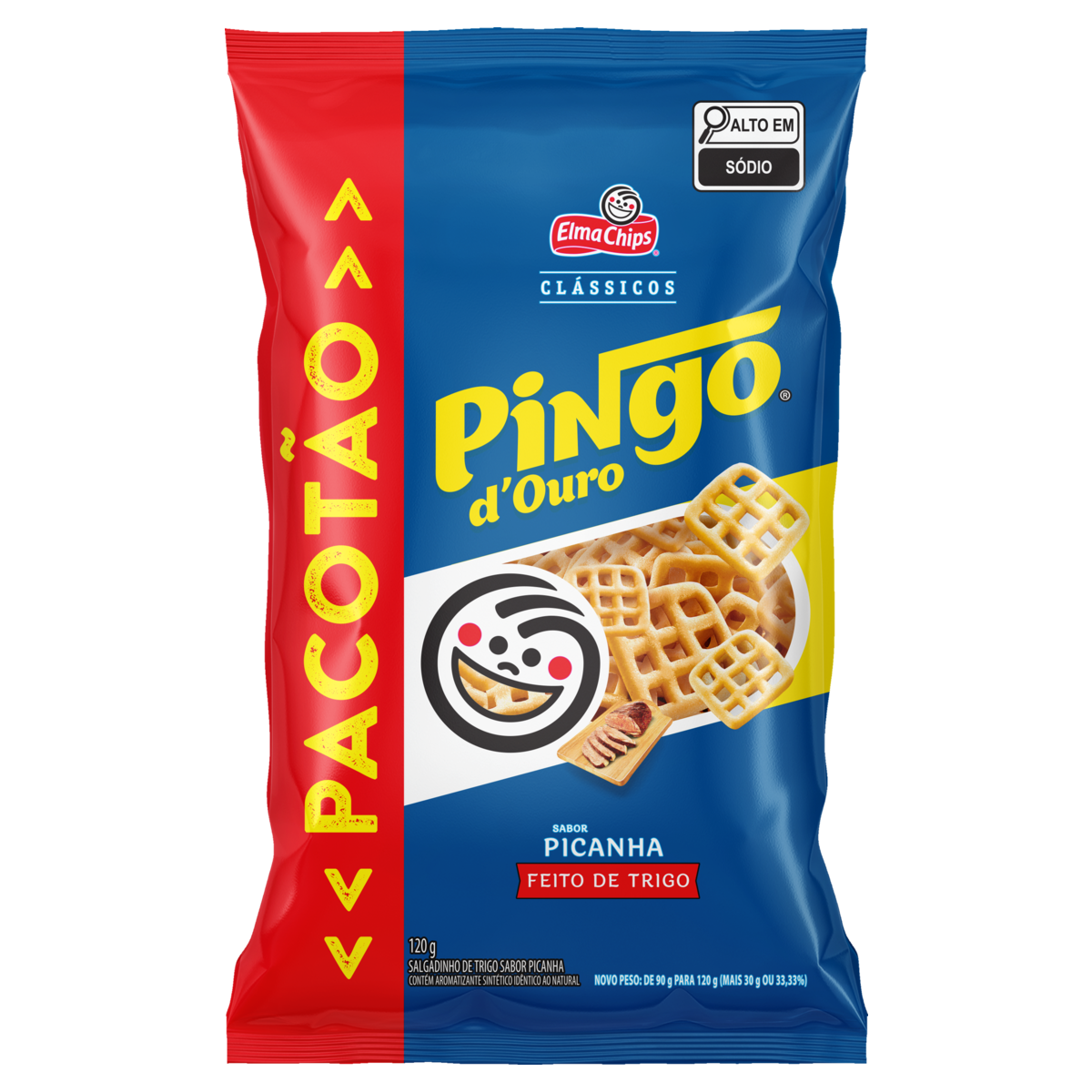 SALGADINHOS PINGO DOURO 120GR PICANHA