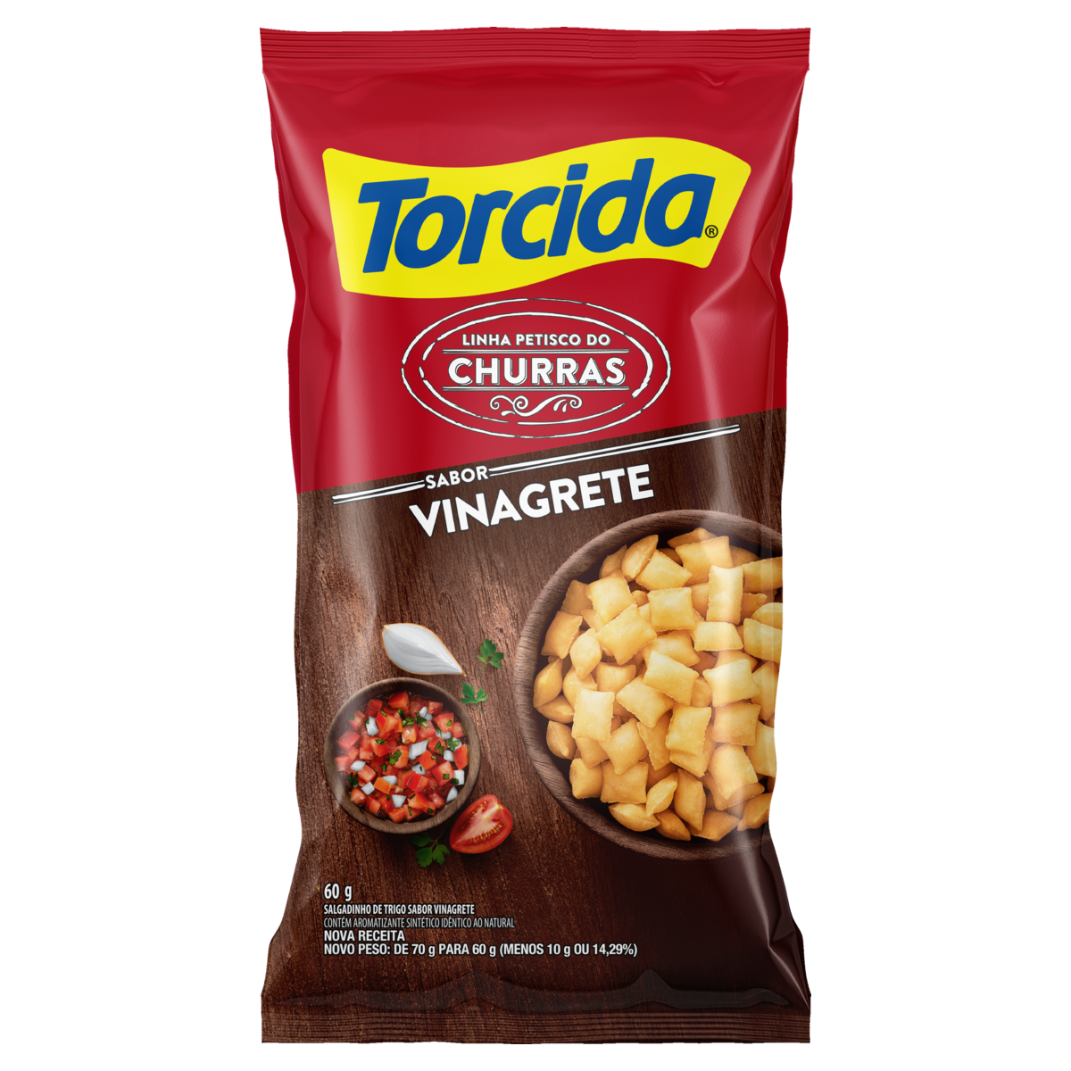 SALGADINHOS TORCIDA VINAGRETE 60G