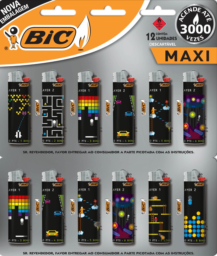 ISQUEIRO BIC DECOR FUN C/ 12