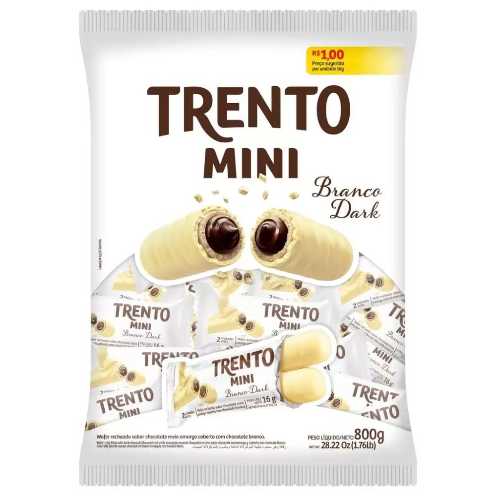 WAFER MINI TRENTO 800GR CHOCO BCO