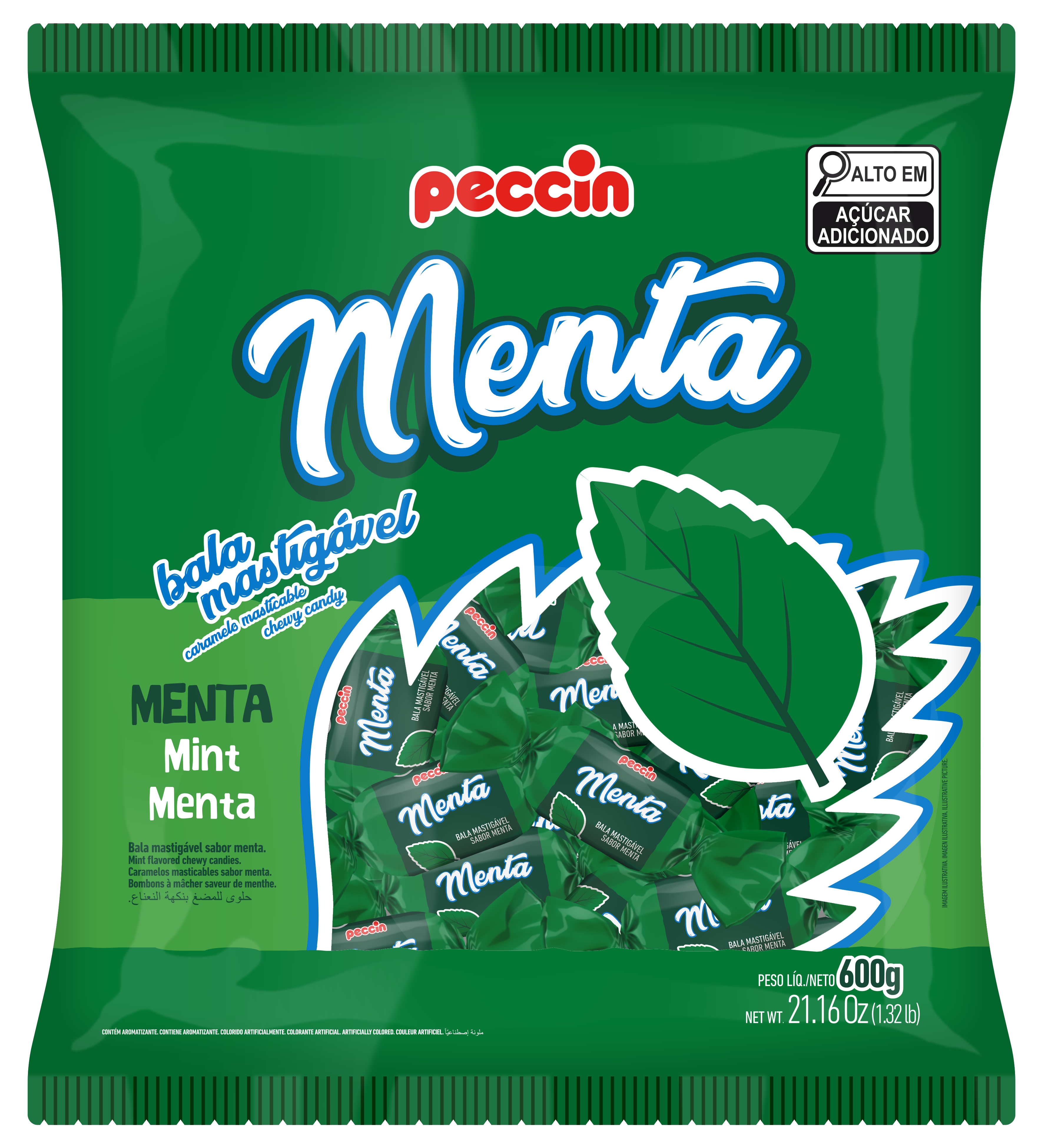 BALA MASTIGAVEL 600GR MENTA