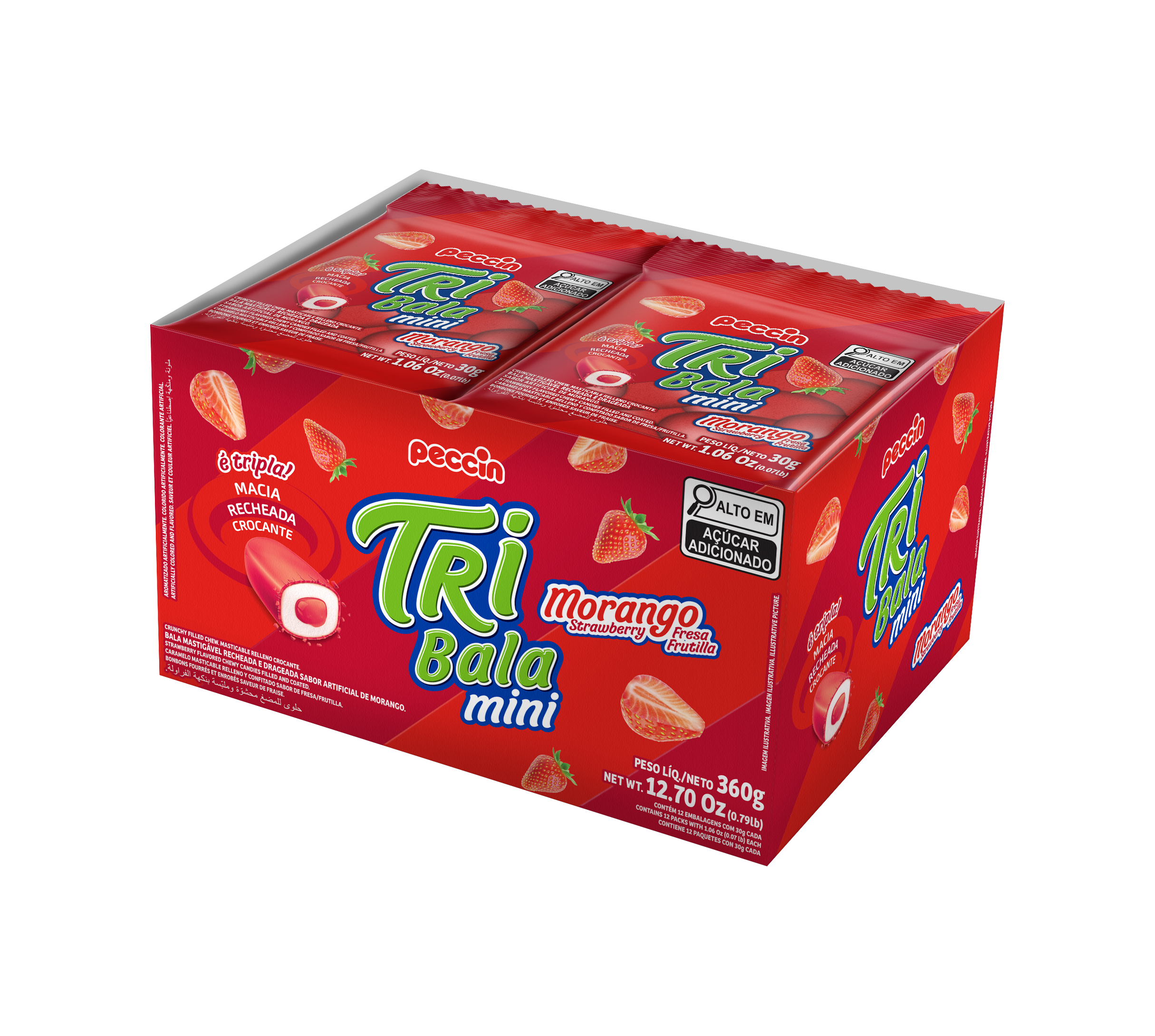 TRIBALA MINI 360GR MORANGO12X30GR