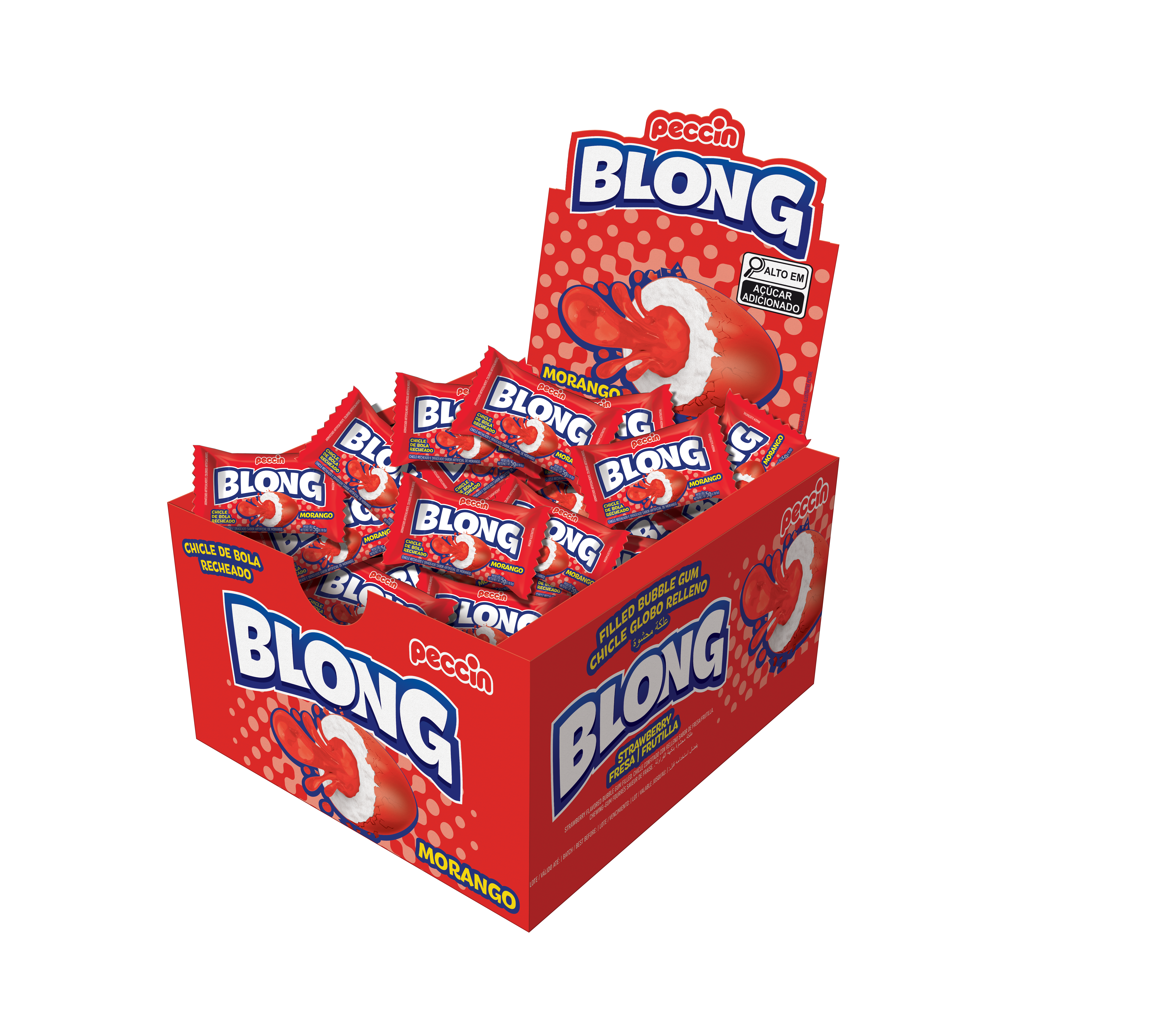 CHICLE BLONG 200GR MORANGO