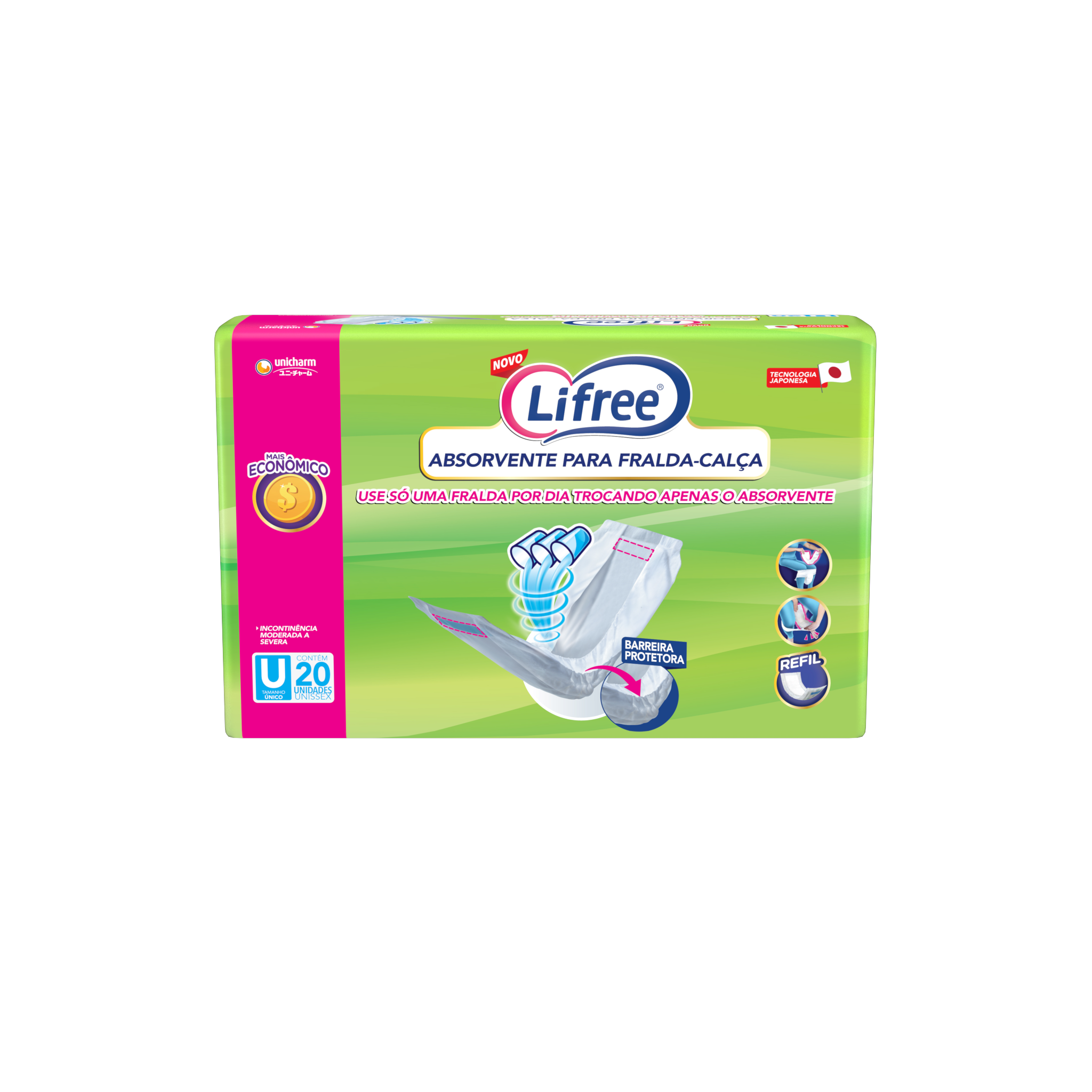 ABSORVENTE FRALDA LIFREE C/20 UND
