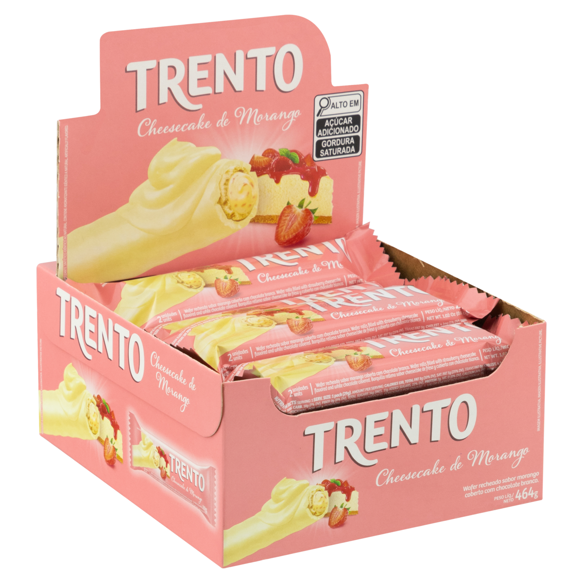 WAFER TRENTO 464GR CHEESECAKE DE MORANGO