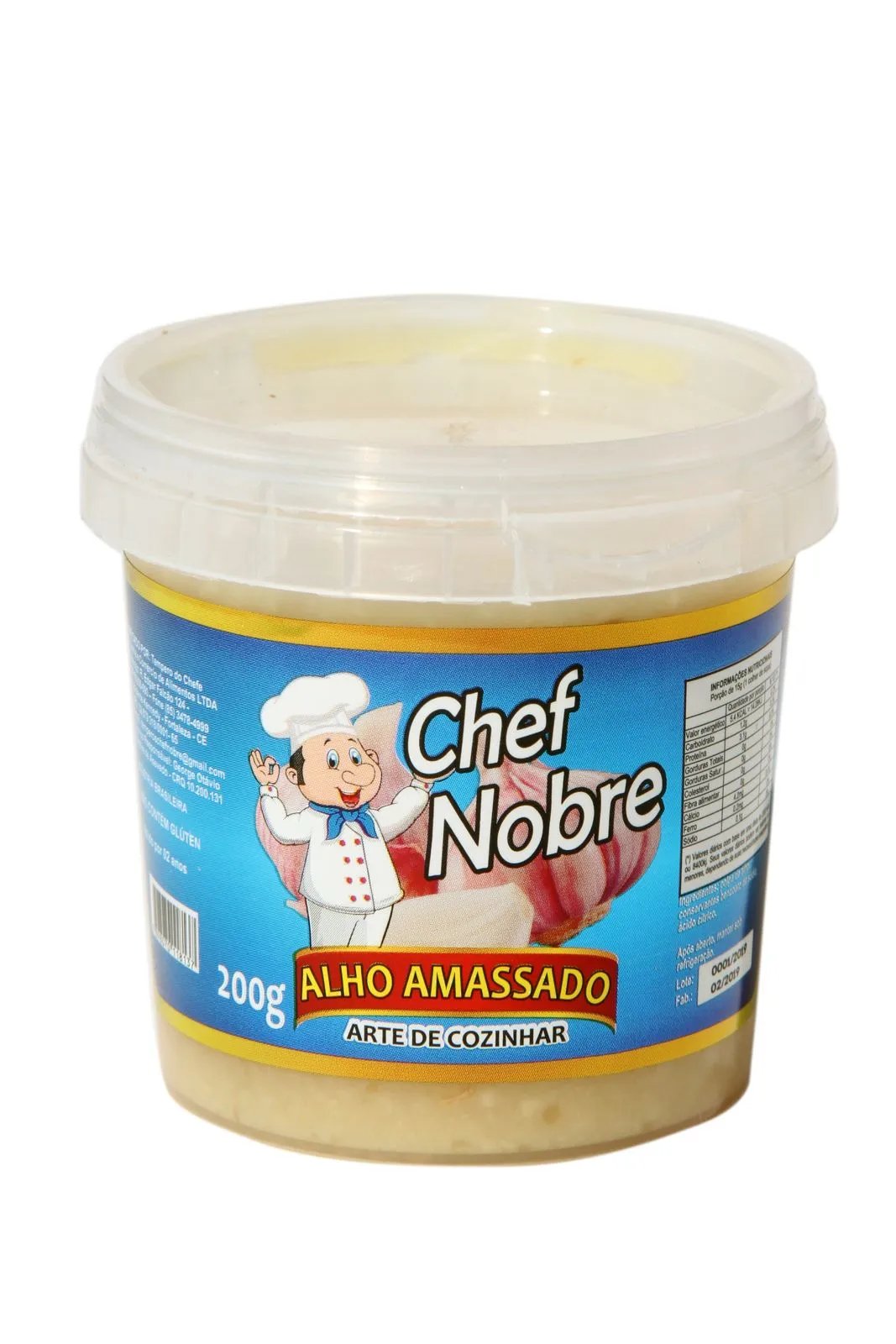 ALHO AMASSADO 200GR CHEF NOBRE