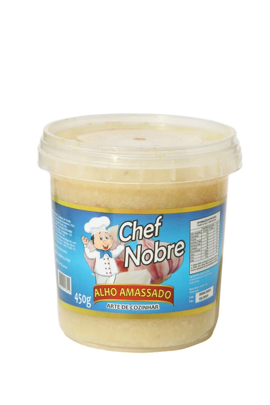 ALHO AMASSADO CHEF NOBRE 450GR