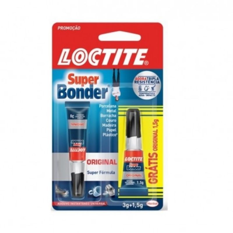 SUPER BONDER 12X3GR LOCTITE GRATIS 1,5GR