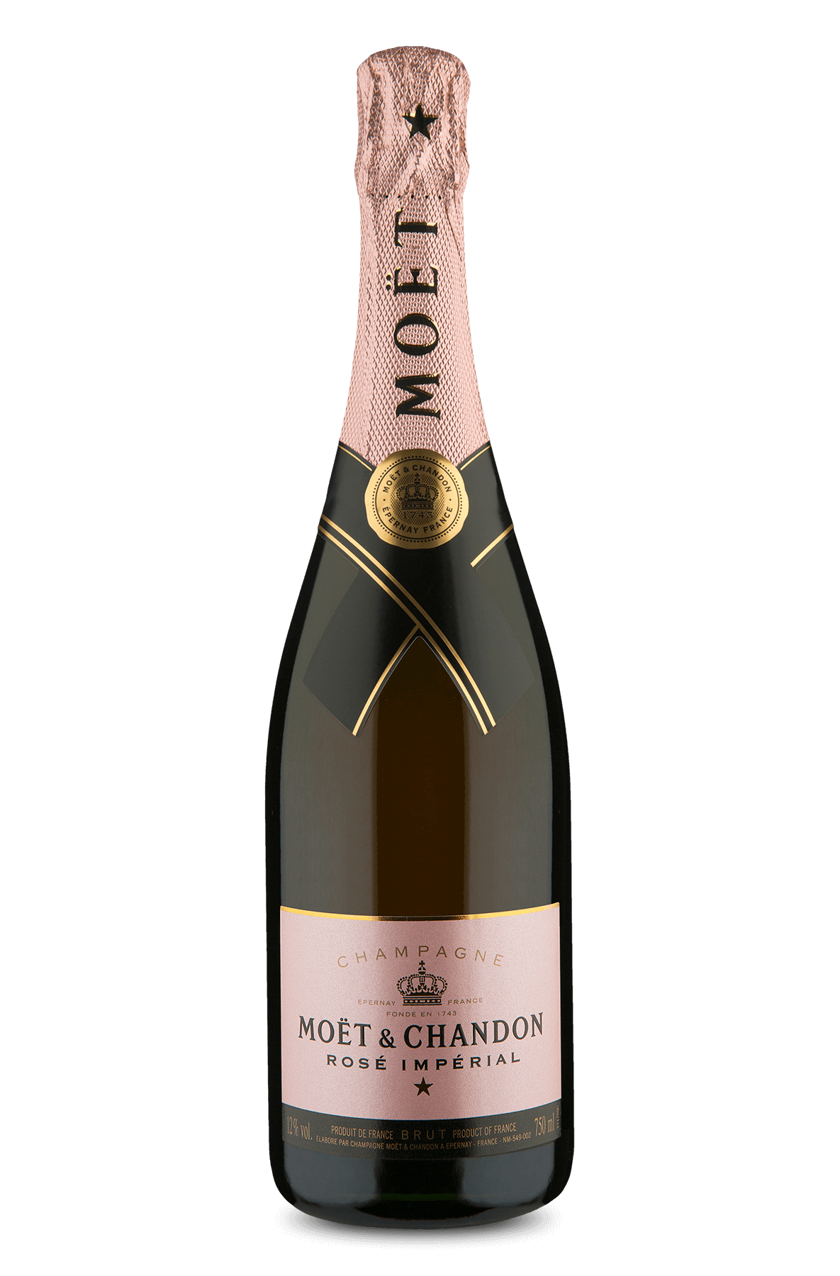 CHAMP.750ML MOET IMPERIAL ROSE COM CARTU